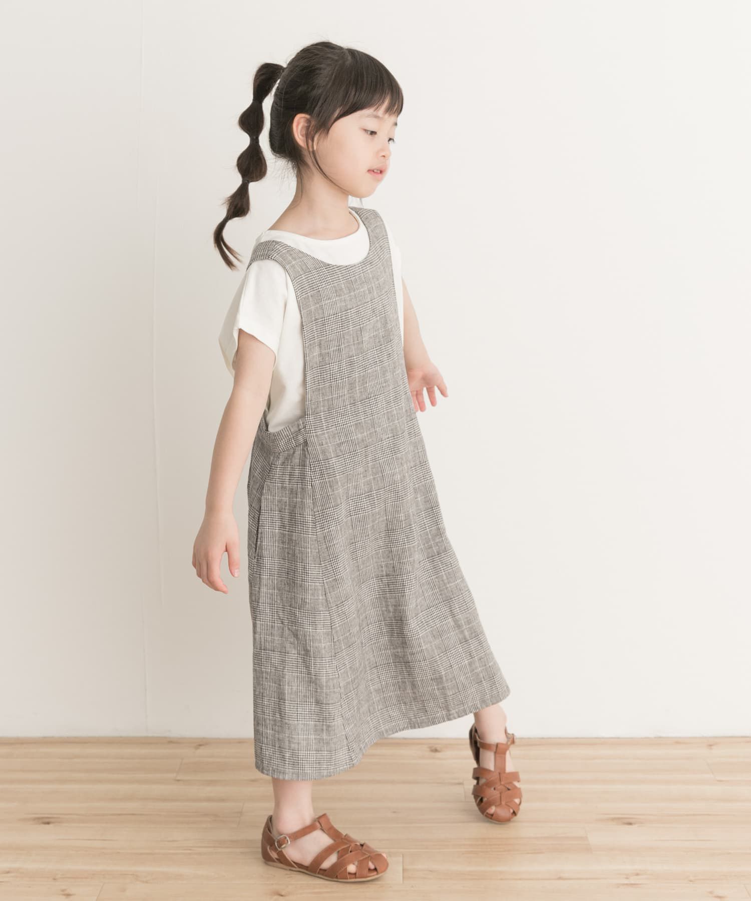 URBAN RESEARCH DOORS「『親子リンク』リネンレーヨンジャンパースカート(KIDS)」|ワンピース|