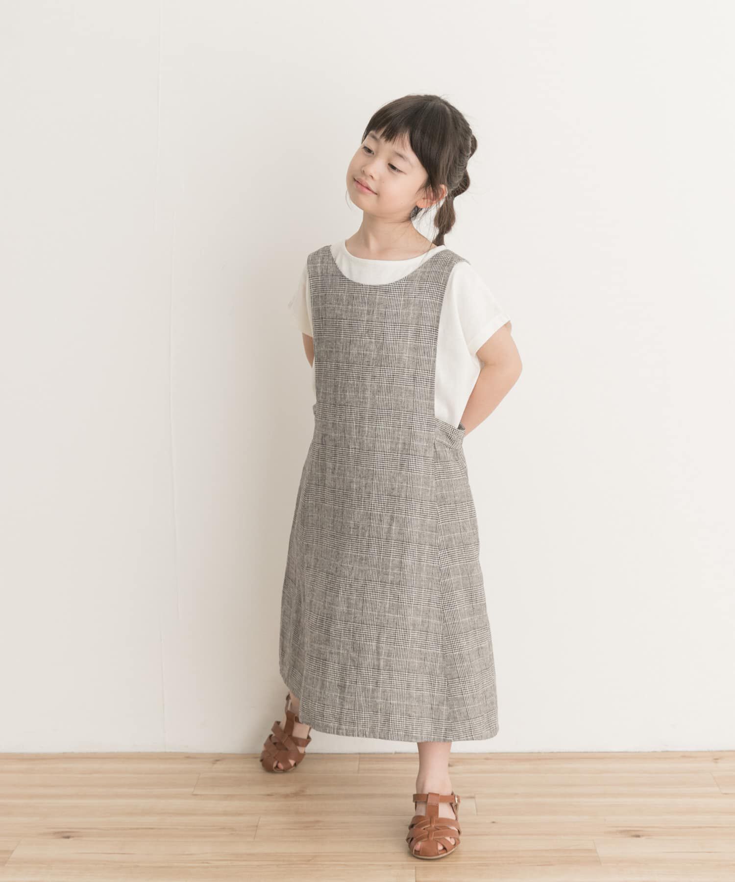 URBAN RESEARCH DOORS「『親子リンク』リネンレーヨンジャンパースカート(KIDS)」|ワンピース|