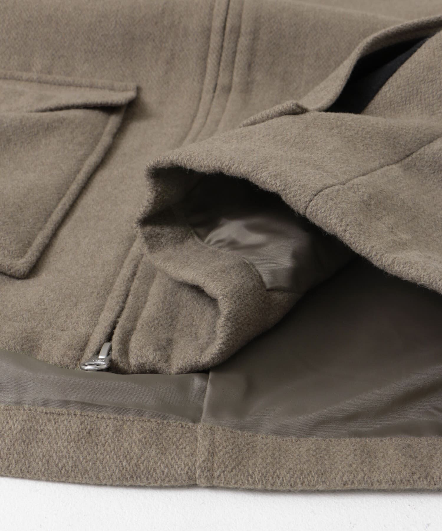 URBAN RESEARCH DOORS「ウールブレンドハリントンジャケット」|ノーカラーコート|