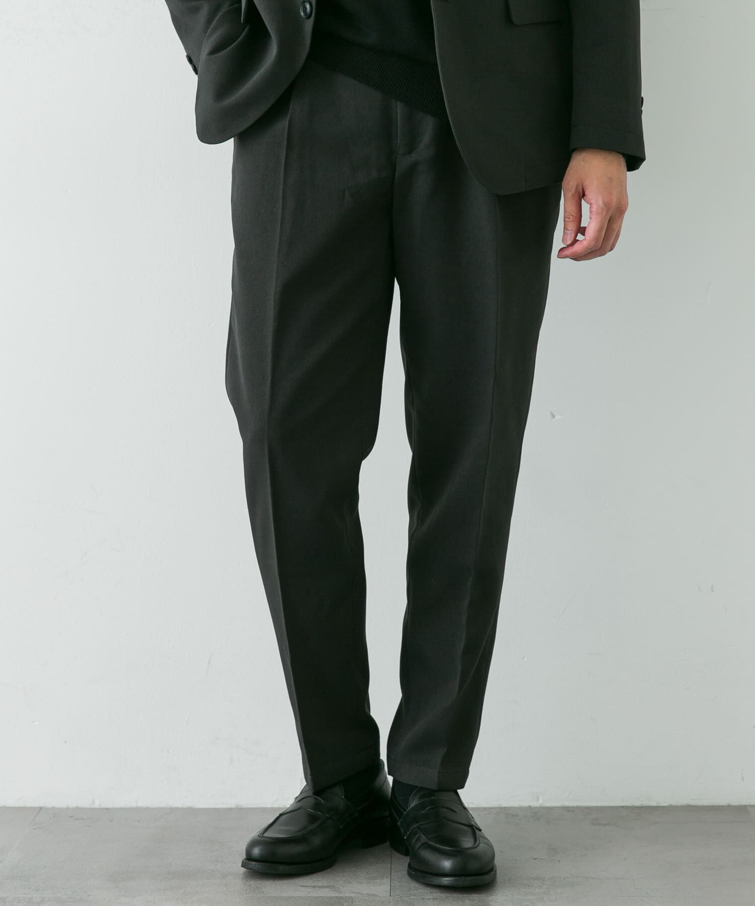 URBAN RESEARCH DOORS「LIFE STYLE TAILOR　ウールライクソフトツイルストレッチパンツ」|スラックス|グレー