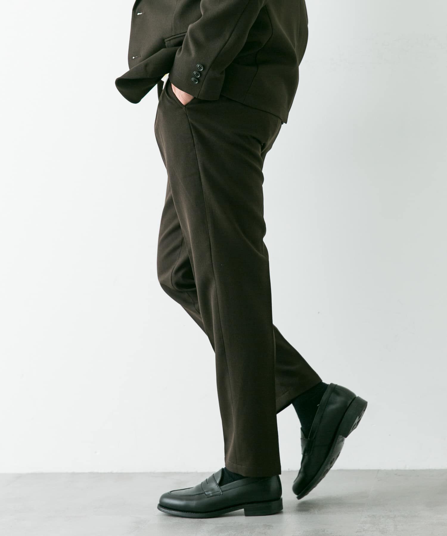 URBAN RESEARCH DOORS「LIFE STYLE TAILOR　ウールライクソフトツイルストレッチパンツ」|スラックス|