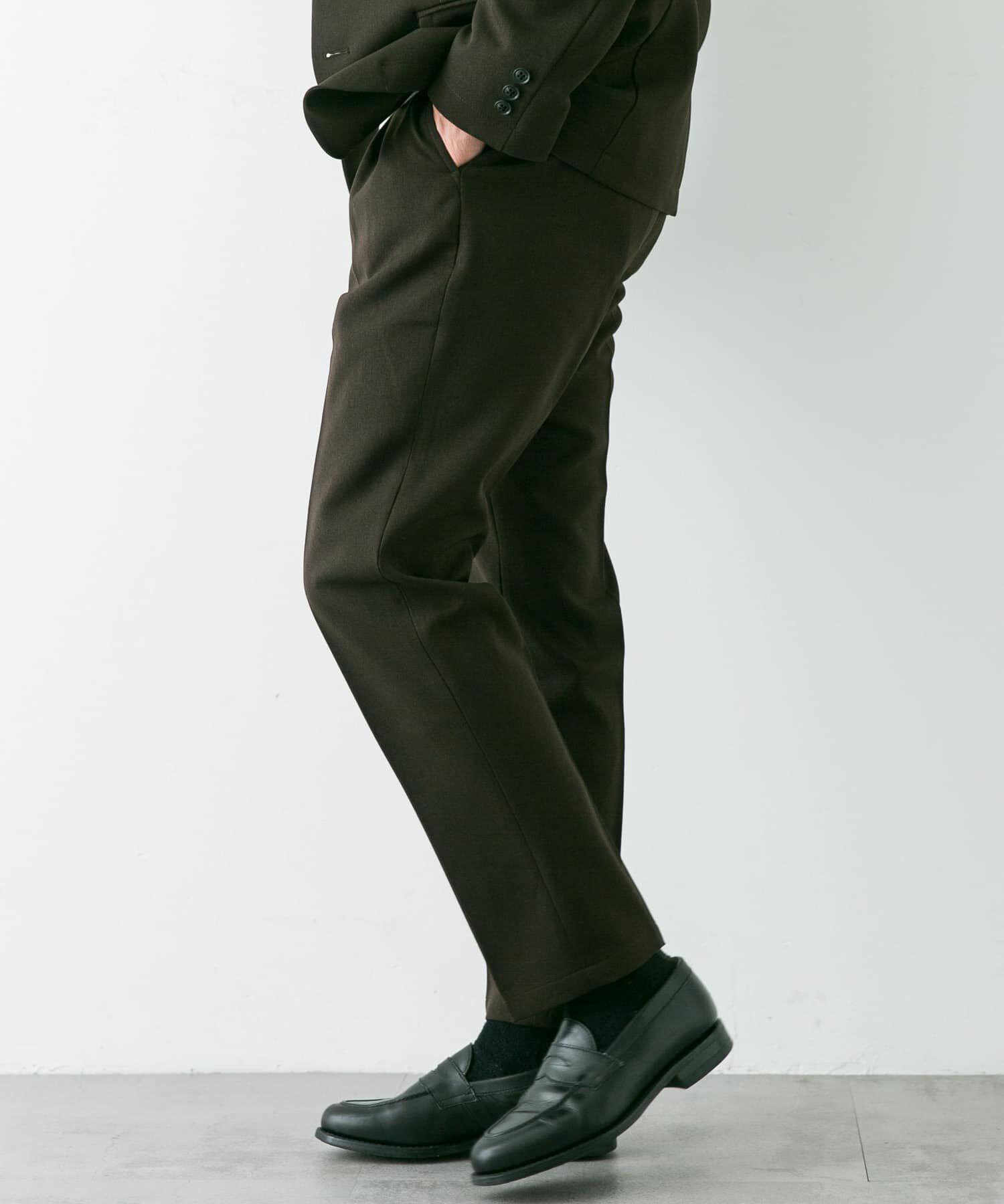 URBAN RESEARCH DOORS「LIFE STYLE TAILOR　ウールライクソフトツイルストレッチパンツ」|スラックス|