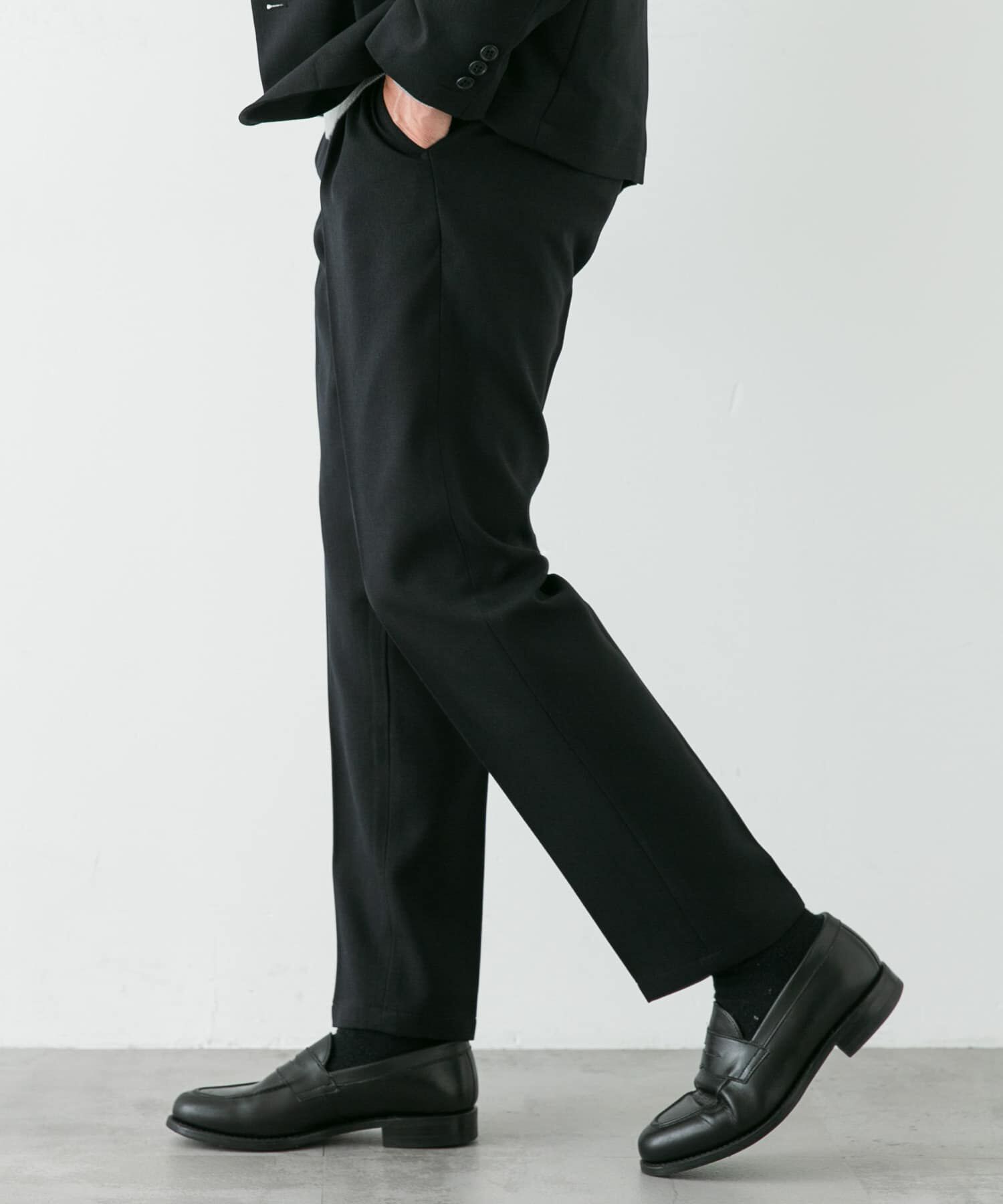 URBAN RESEARCH DOORS「LIFE STYLE TAILOR　ウールライクソフトツイルストレッチパンツ」|スラックス|