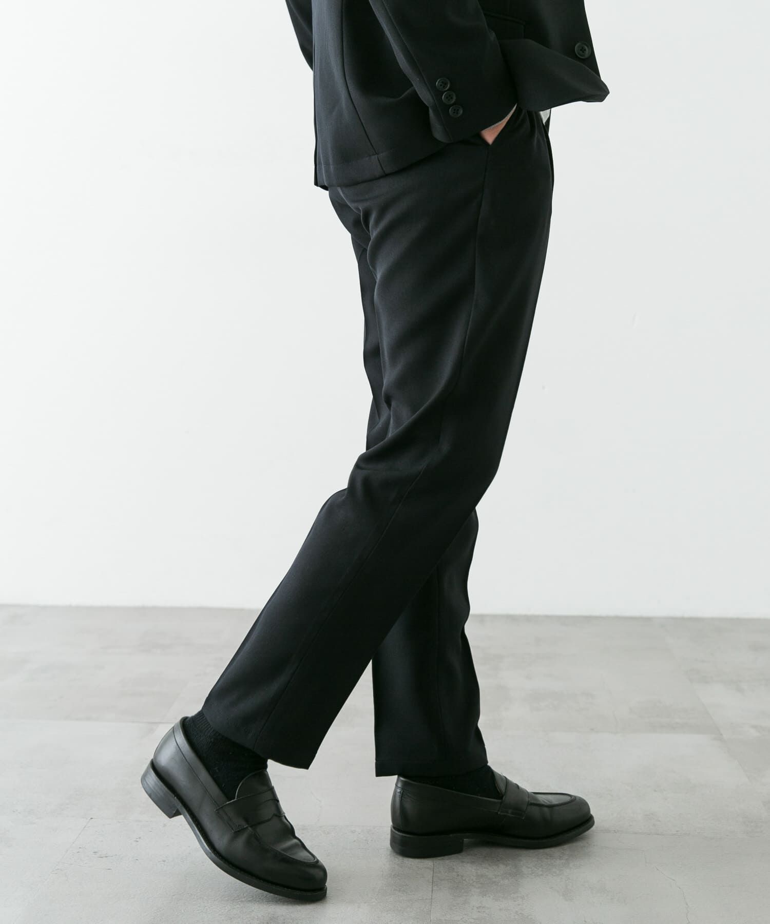 URBAN RESEARCH DOORS「LIFE STYLE TAILOR　ウールライクソフトツイルストレッチパンツ」|スラックス|