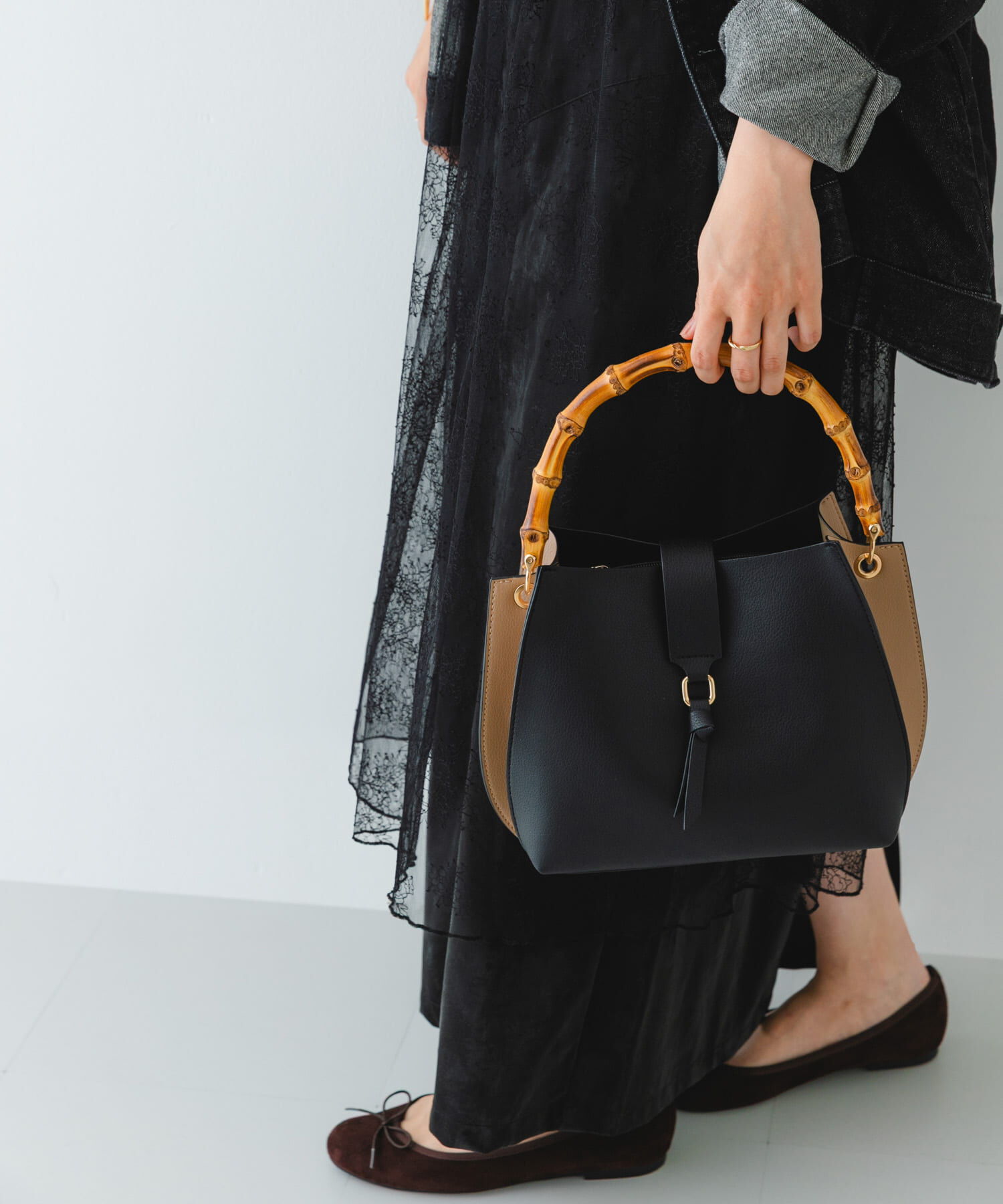 RODE SKO「バンブーワンハンドルバッグ」|ハンドバッグ|