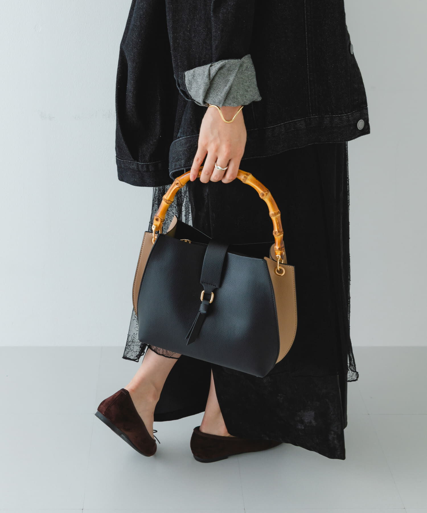 RODE SKO「バンブーワンハンドルバッグ」|ハンドバッグ|