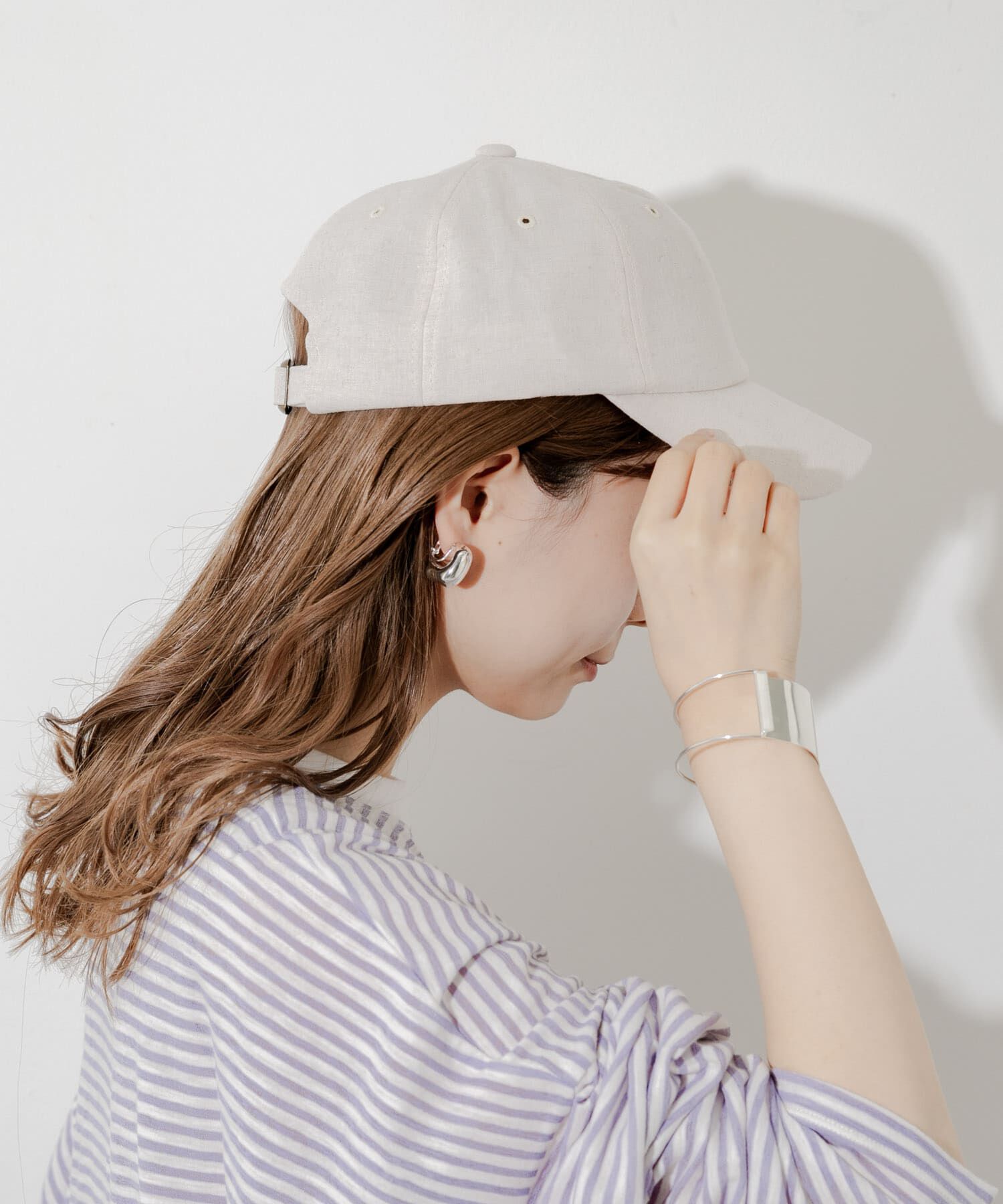 SMELLY「シンプルリネンキャップ」|キャップ・キャスケット|