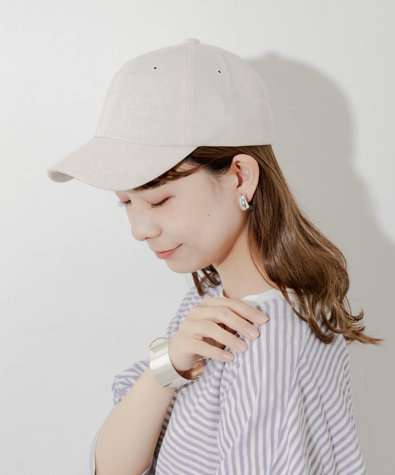 SMELLY「シンプルリネンキャップ」|キャップ・キャスケット|