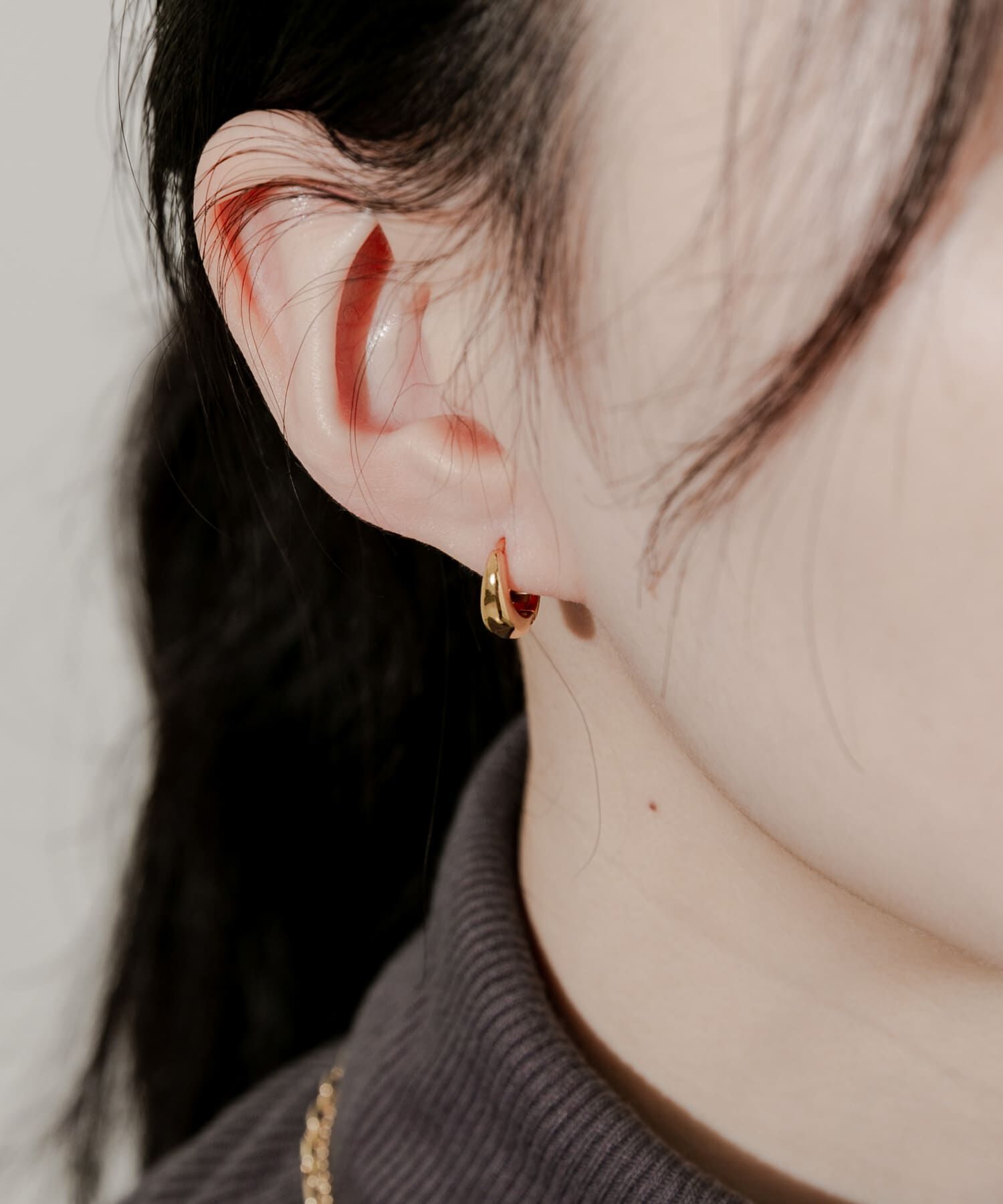 SMELLY「ステンレスミニドロップワンタッチピアス」|ピアス|