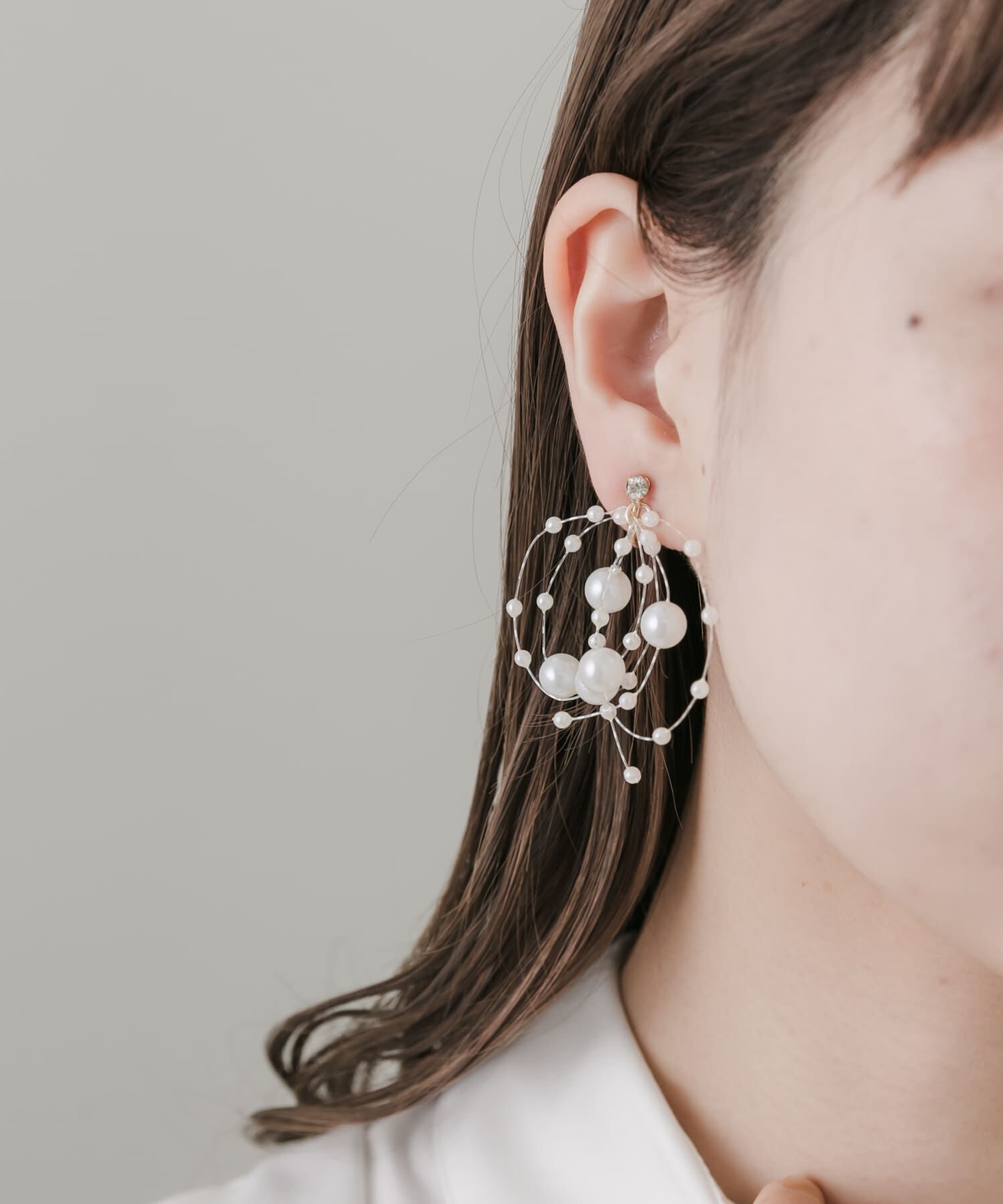 SMELLY「パールシャワーイヤリング」|イヤリング|