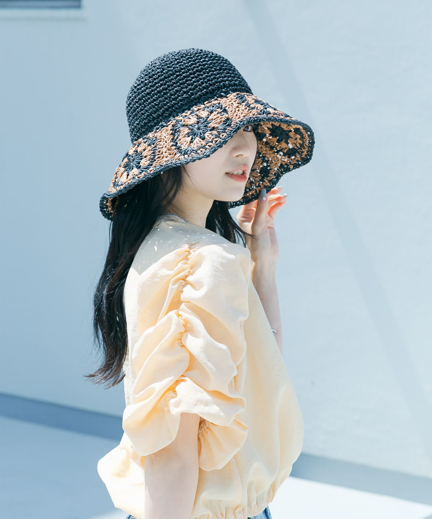 SMELLY「クロシェモチーフペーパーハット」|ハット|