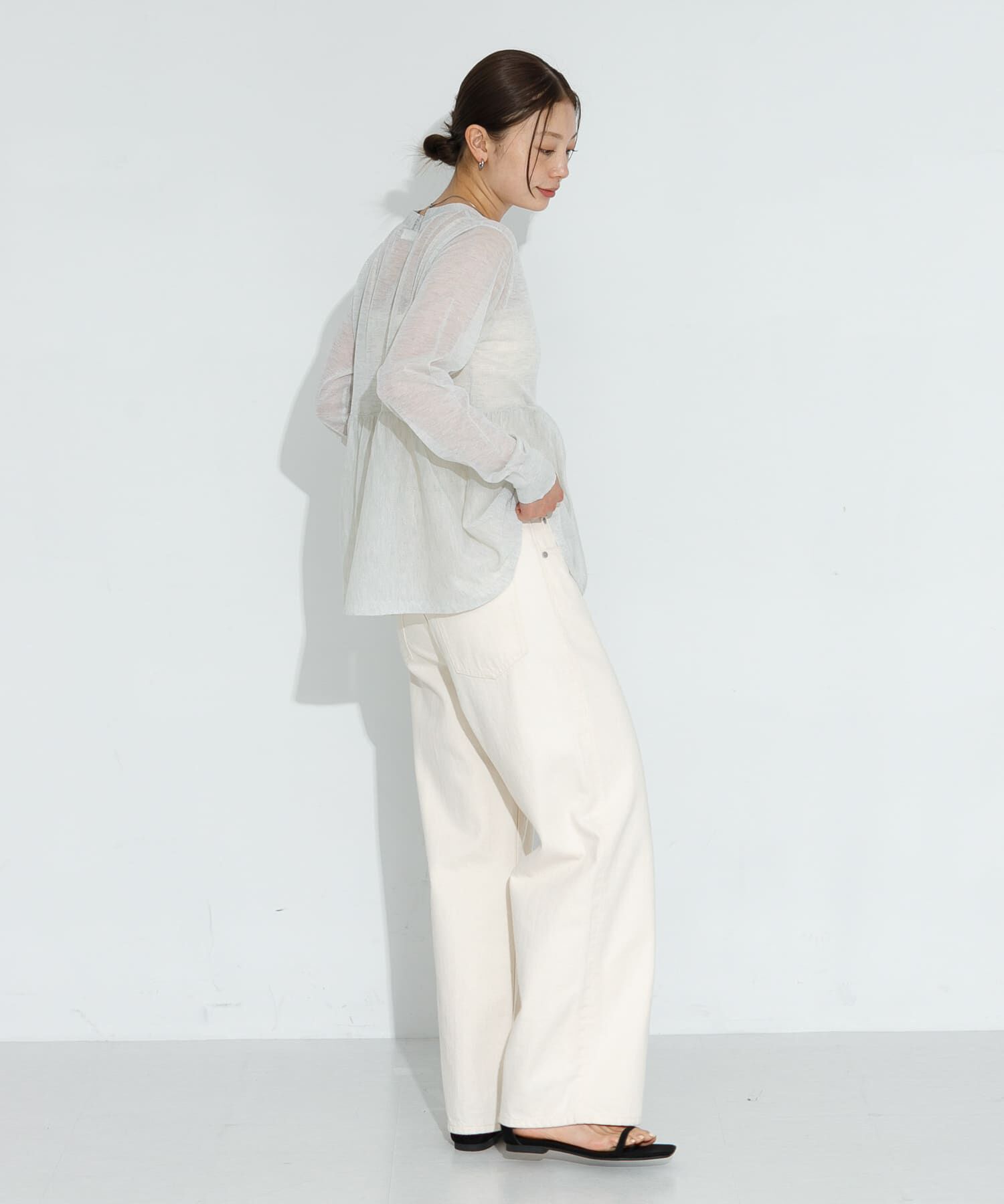 Sonny Label 「シアーペプラムニットカーディガン」|カーディガン|