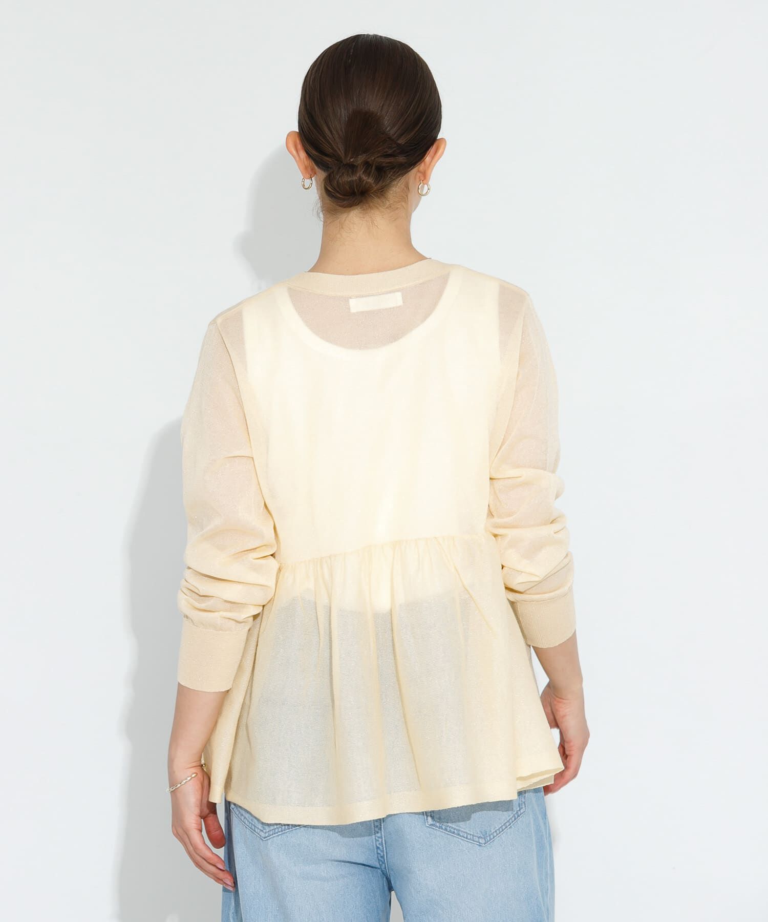 Sonny Label 「シアーペプラムニットカーディガン」|カーディガン|