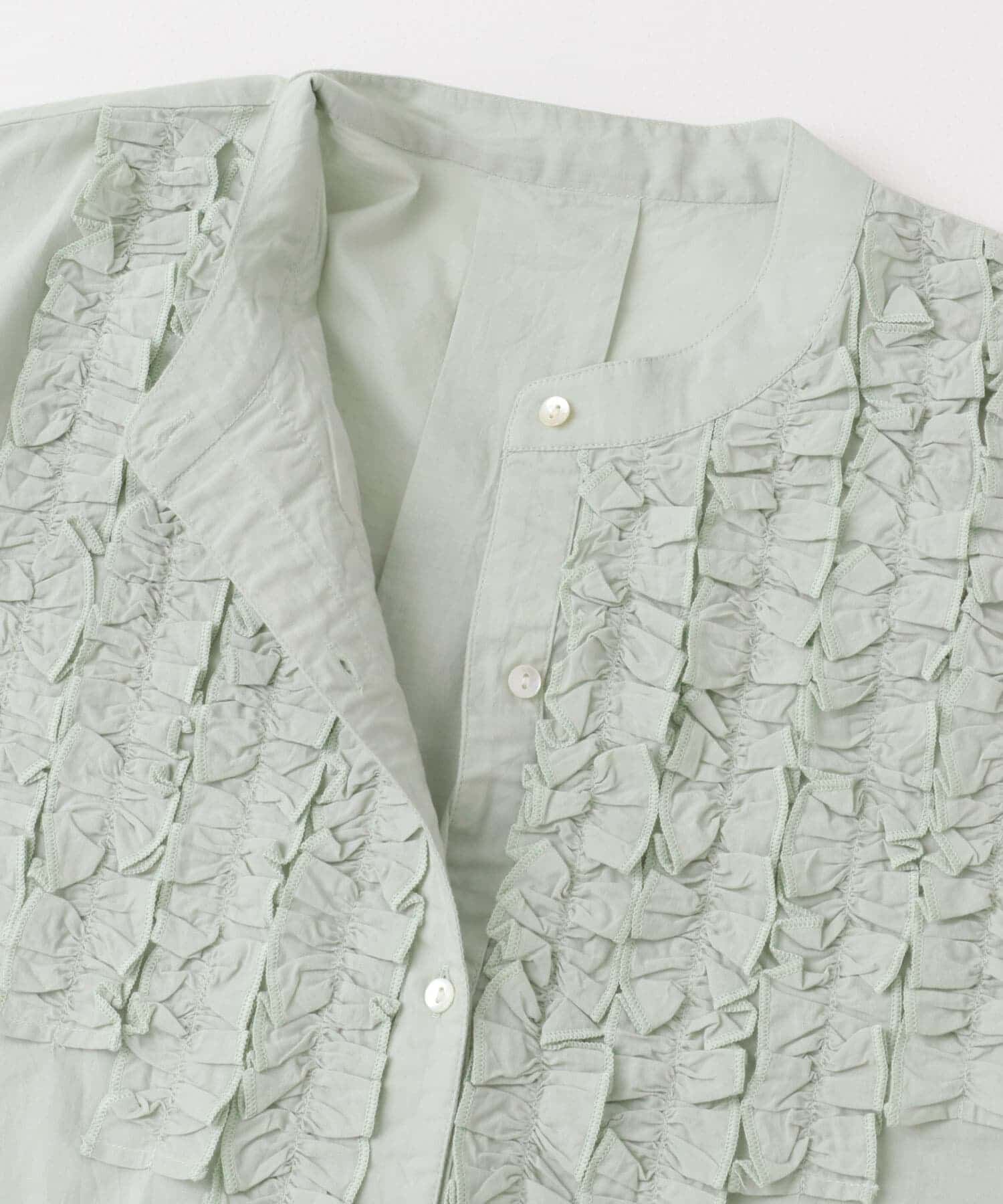 Sonny Label 「エアリーコットンフリルフレンチシャツブラウス」|シャツ・ブラウス|