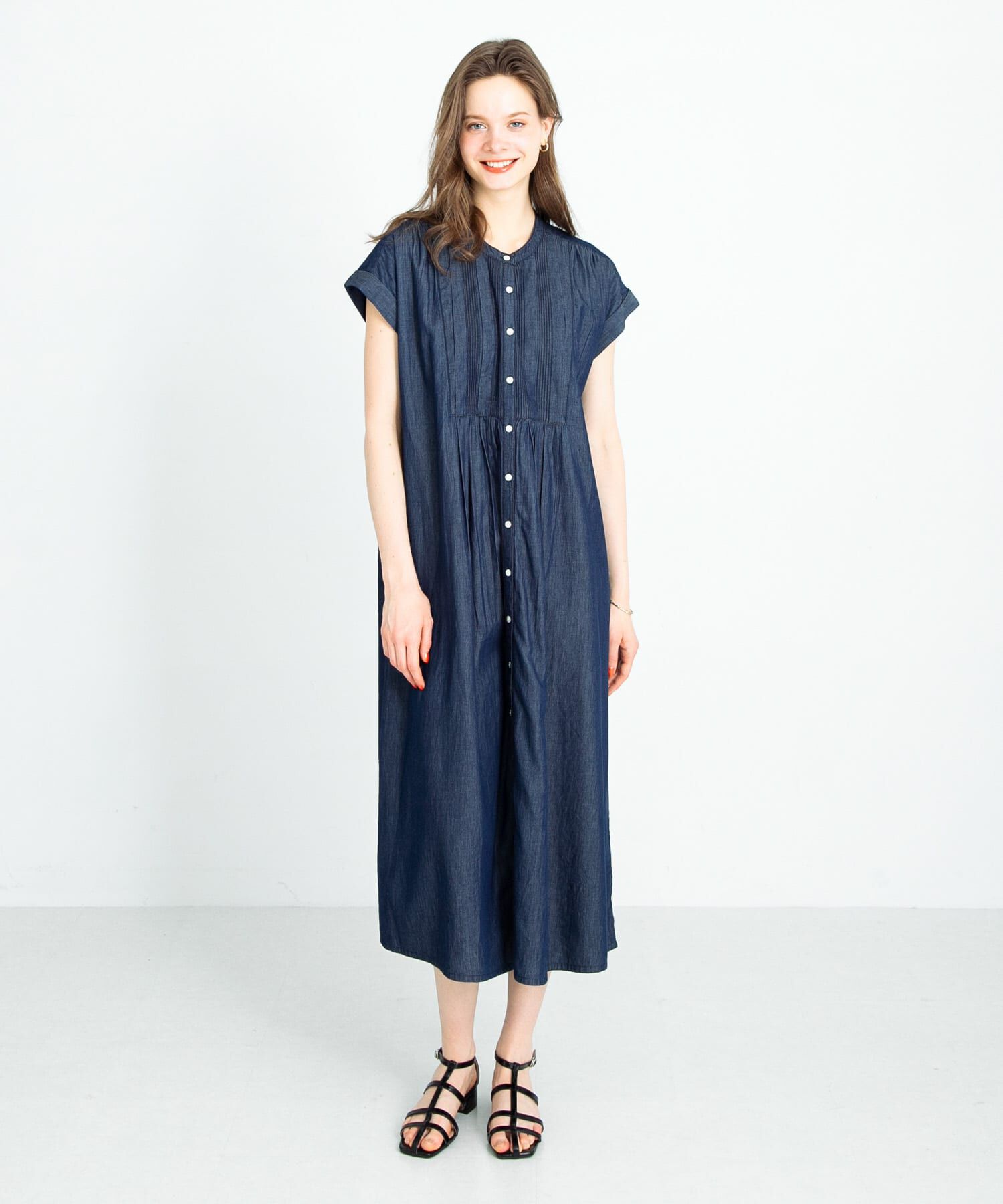 Sonny Label 「デニムピンタックヨークフレンチワンピース」|ワンピース|