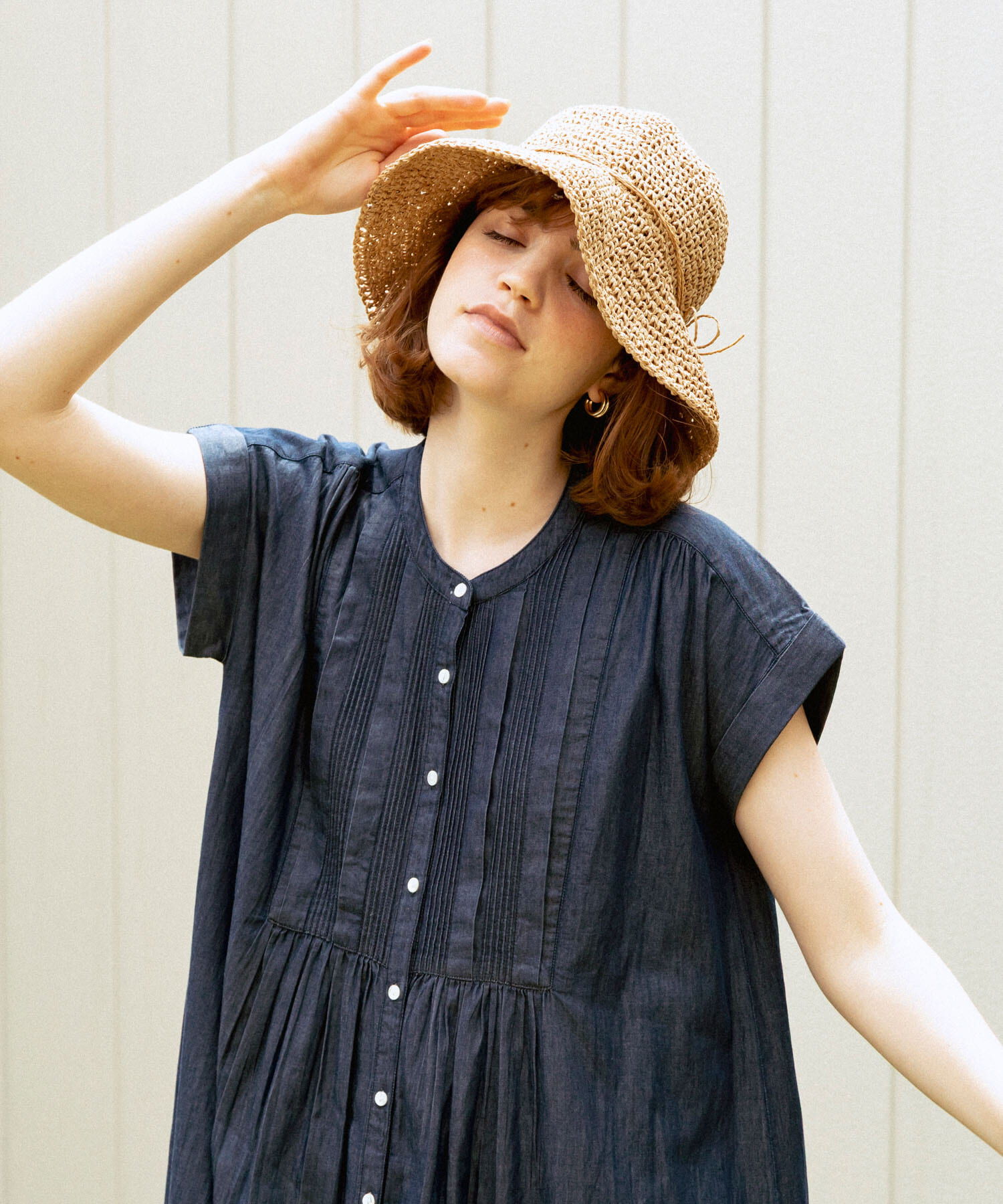 Sonny Label 「デニムピンタックヨークフレンチワンピース」|ワンピース|