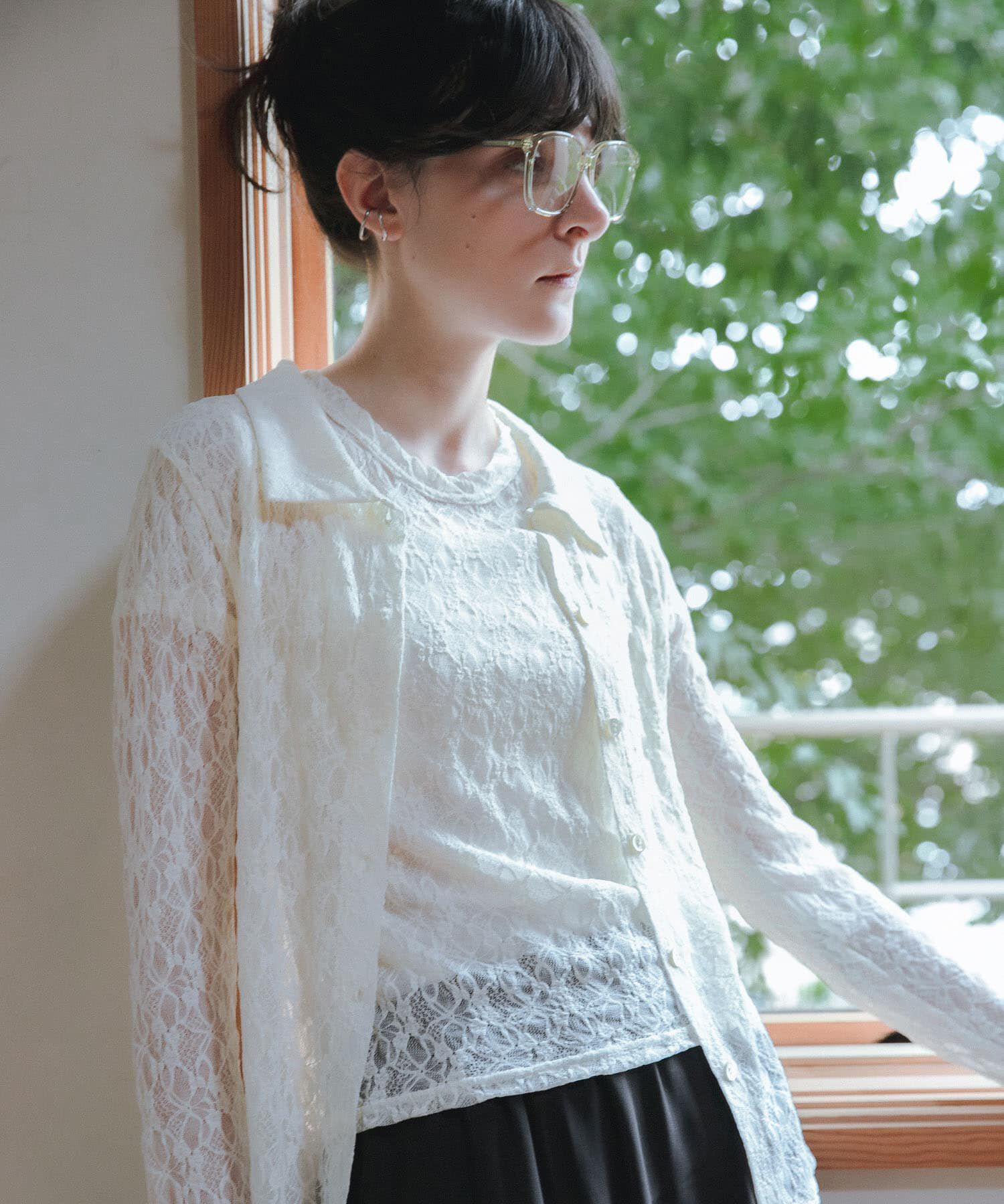 URBAN RESEARCH「ストレッチレースTシャツ」|Tシャツ・カットソー|