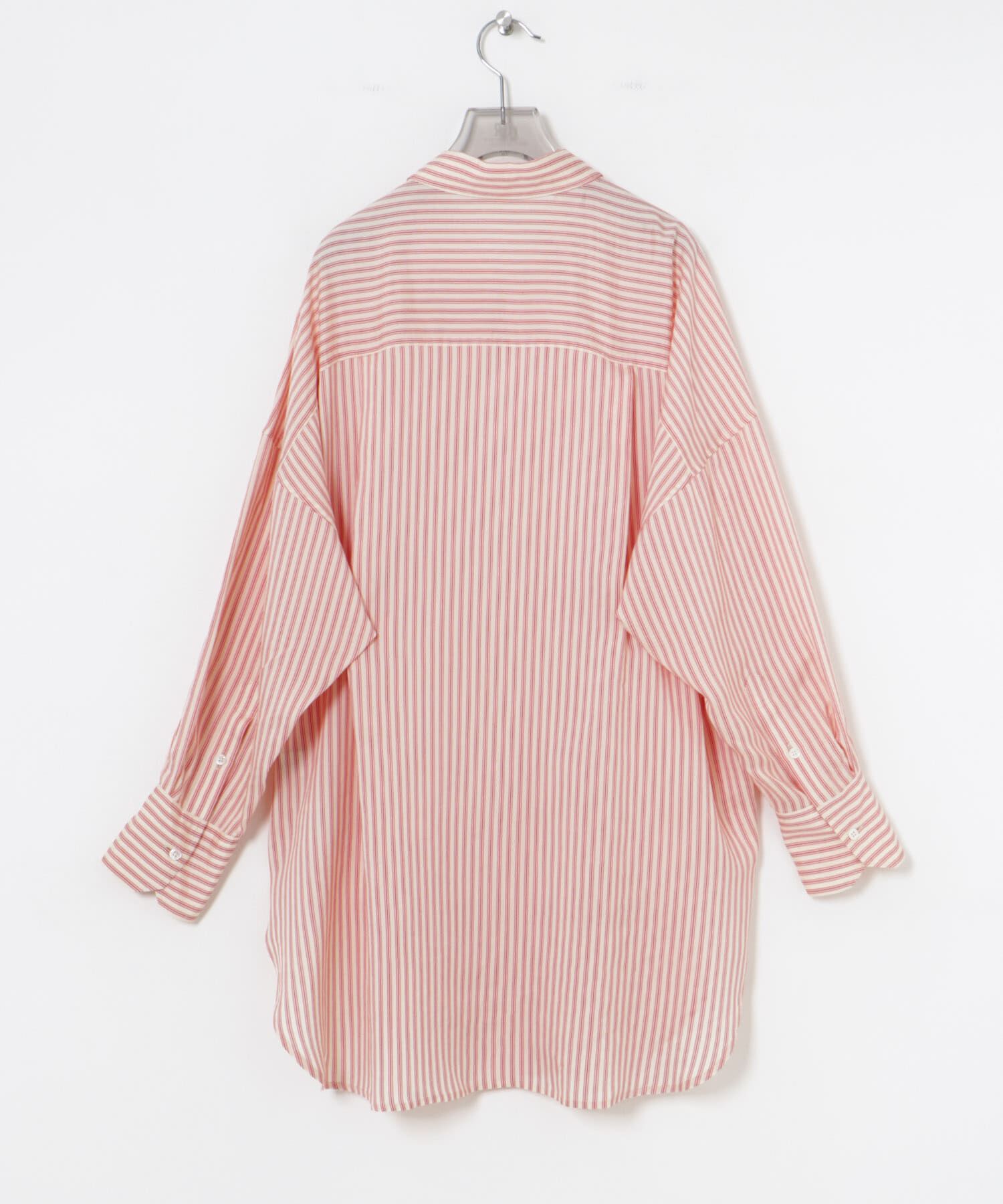 URBAN RESEARCH「new basic　レーヨンシルクストライプオーバーシャツ」|シャツ・ブラウス|