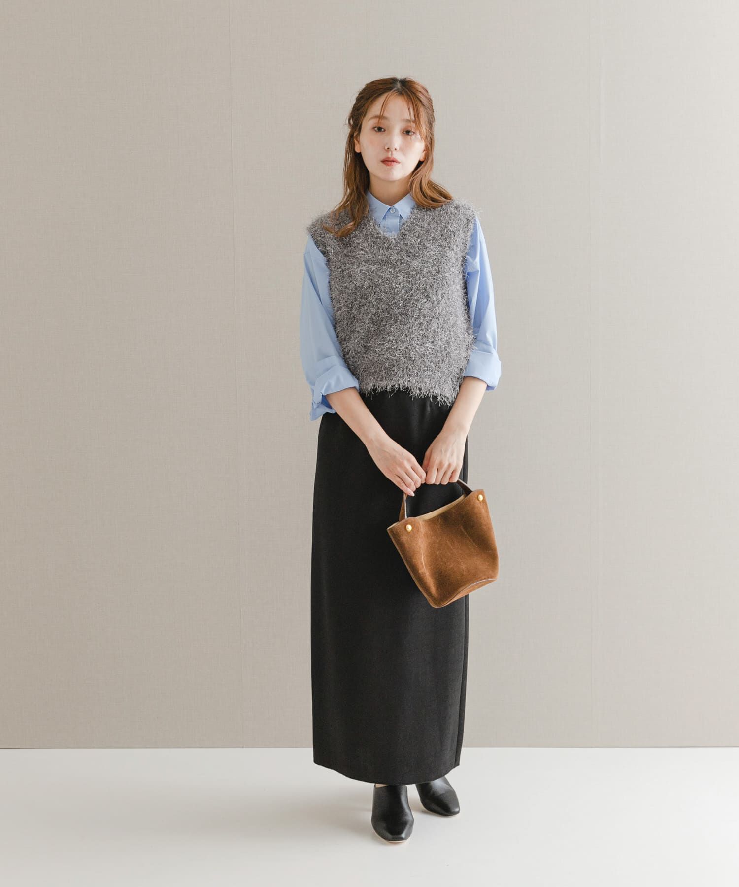 URBAN RESEARCH ROSSO「ビンテージダブルサテンストレートスカート」|スカート|