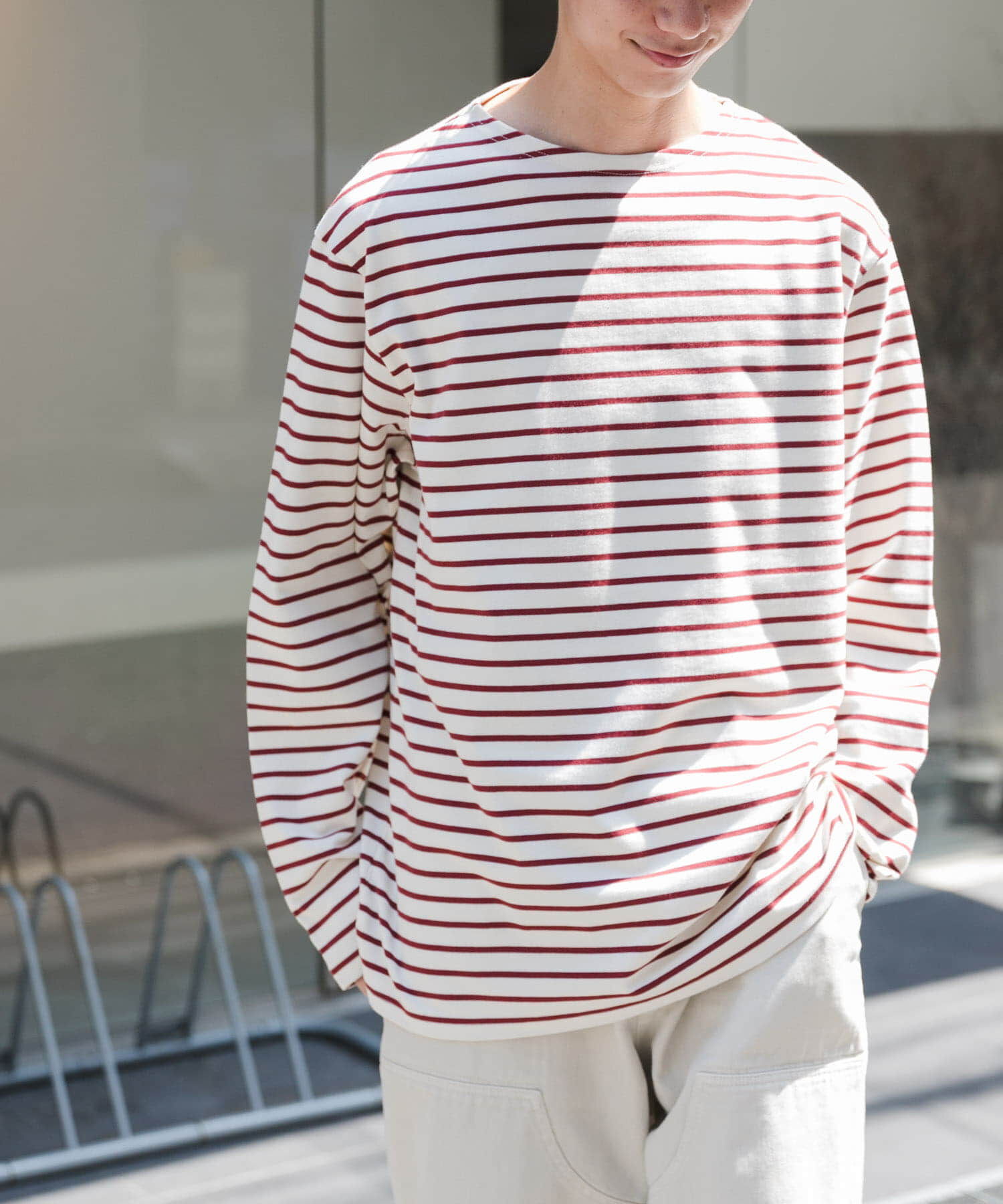 URBAN RESEARCH DOORS「FORK&SPOON　ボートネックボーダー」|Tシャツ・カットソー|