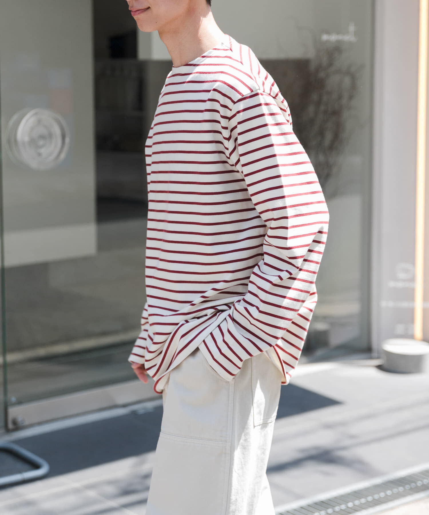 URBAN RESEARCH DOORS「FORK&SPOON　ボートネックボーダー」|Tシャツ・カットソー|