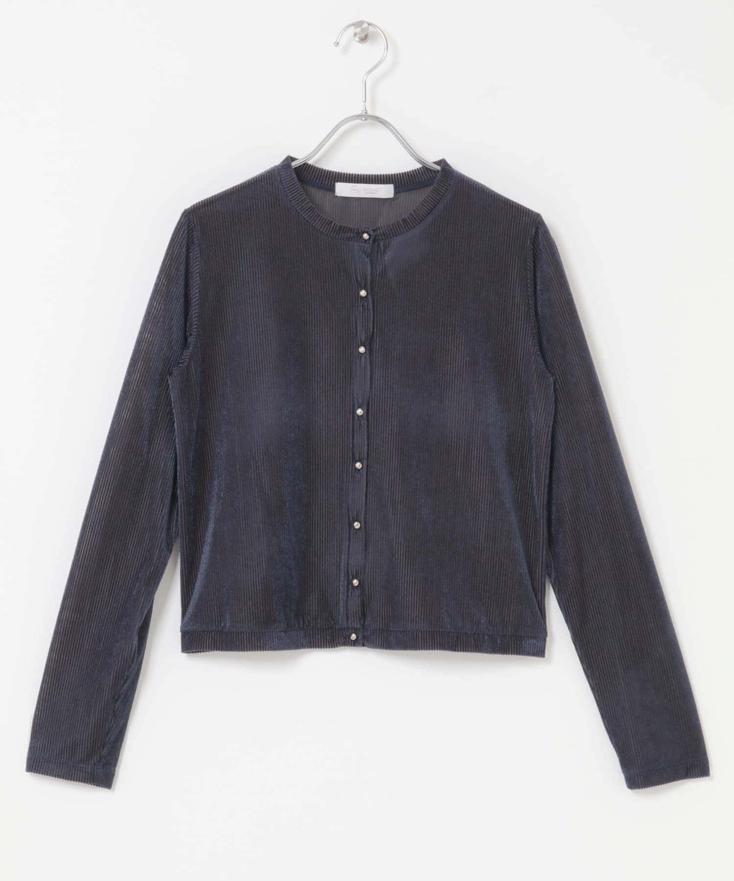 URBAN RESEARCH ROSSO「F by ROSSO　シアーリブベロアコンパクトカーディガン」|カーディガン|