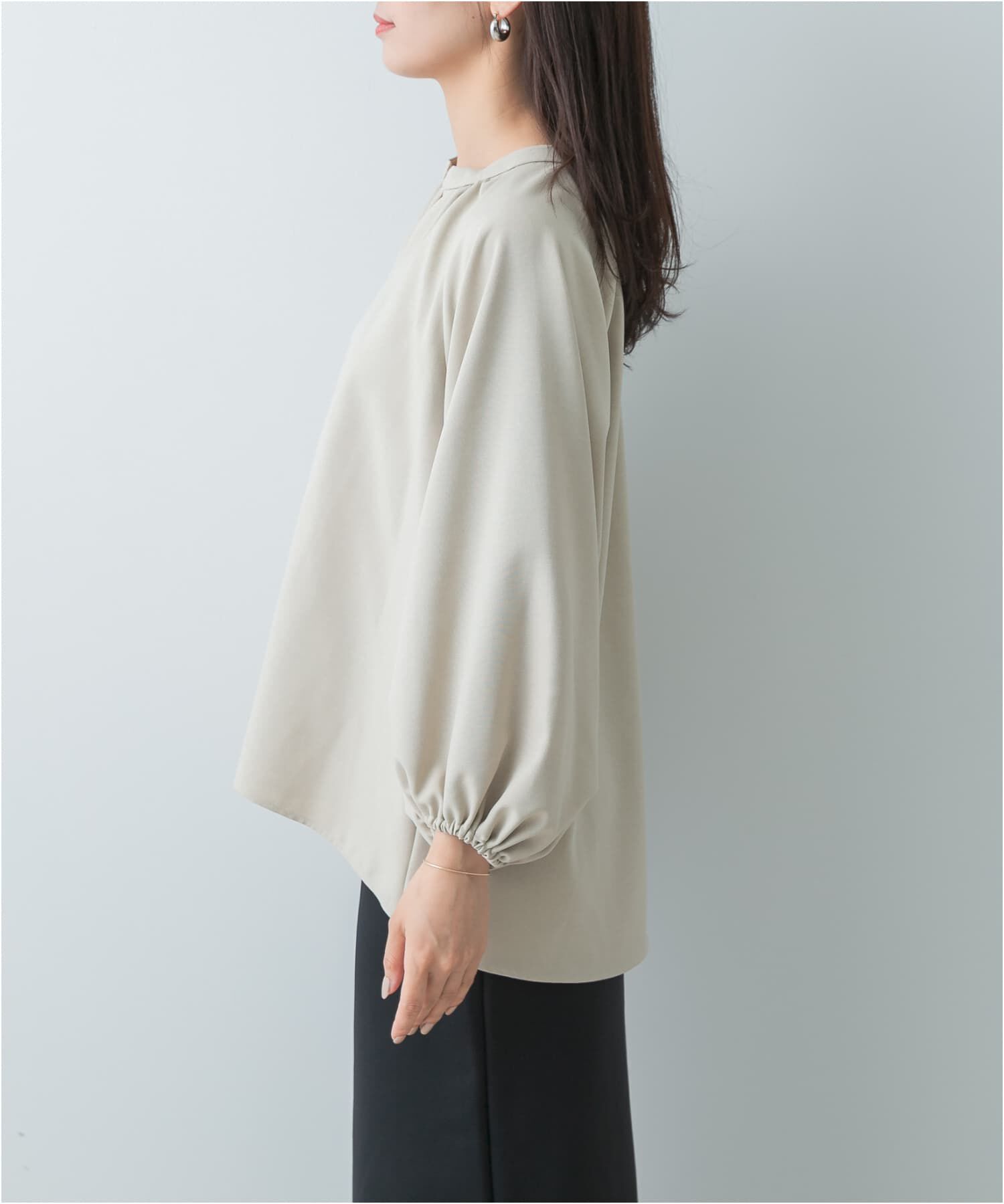 URBAN RESEARCH ROSSO「F by ROSSO　イージーケアバルーンスリーブブラウス」|シャツ・ブラウス|