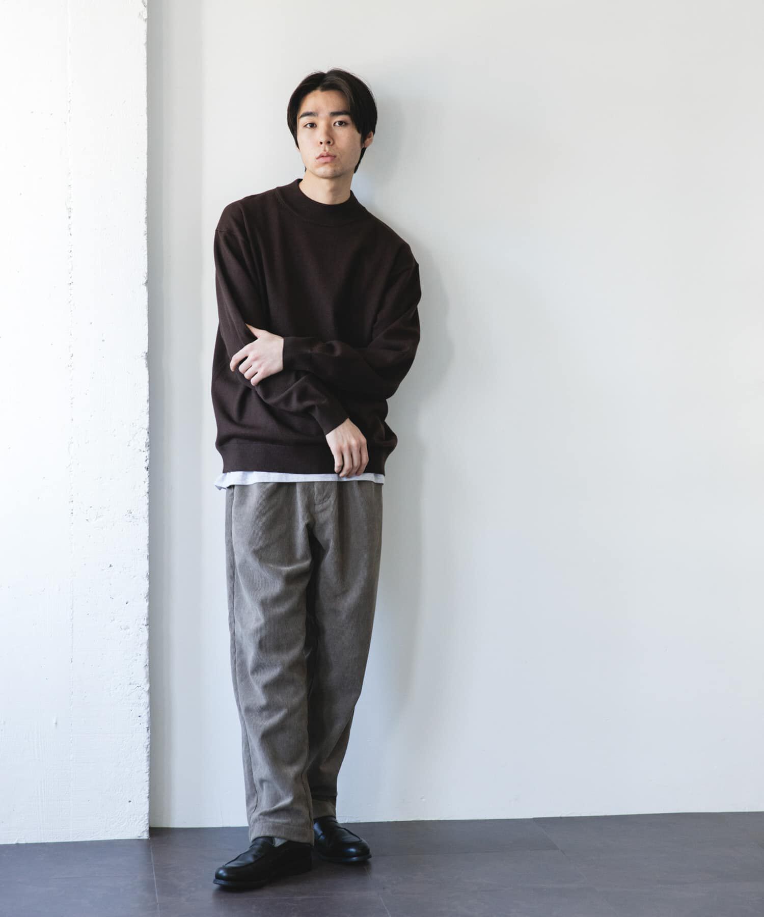 URBAN RESEARCH DOORS「『仁村紗和さん着用』『UR TECH 200日ニット』 モックネック」|ニット・セーター|
