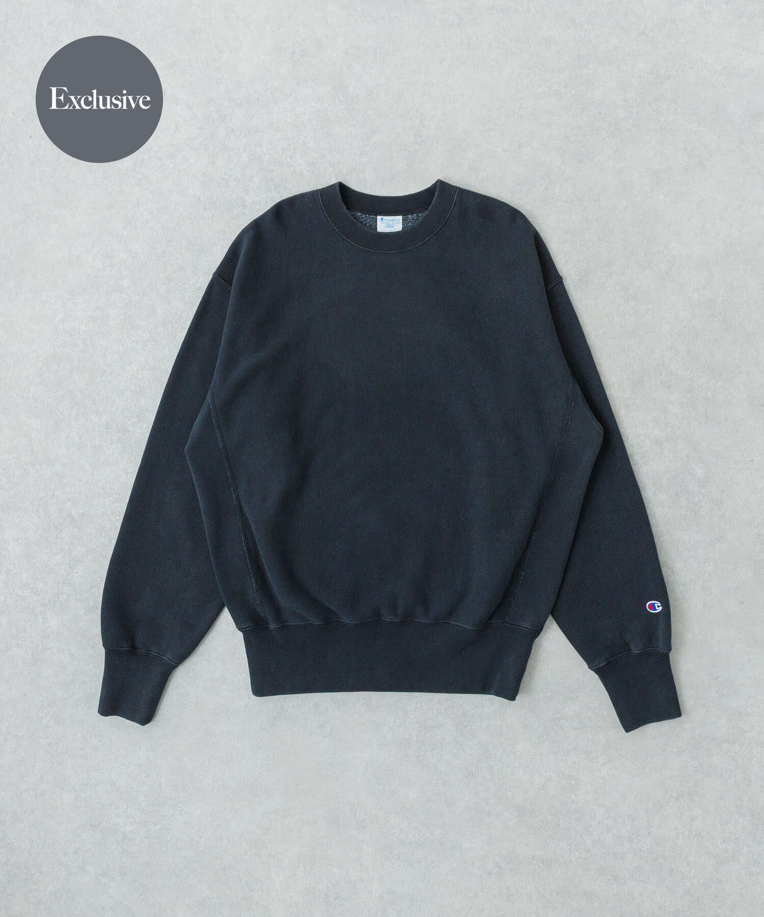URBAN RESEARCH「『別注』CHAMPION&times;URBAN RESEARCH　SNOW POWDER WASH CREW-NECK」|スウェット・ジャージ|ブラック