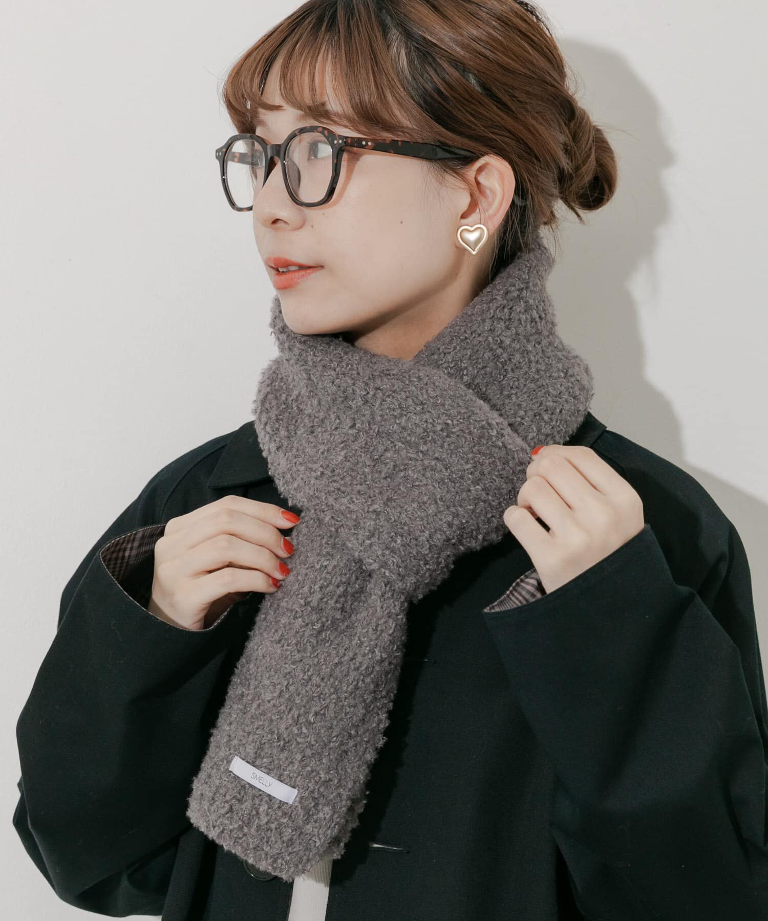 SMELLY「ボアニットマフラー」|マフラー|