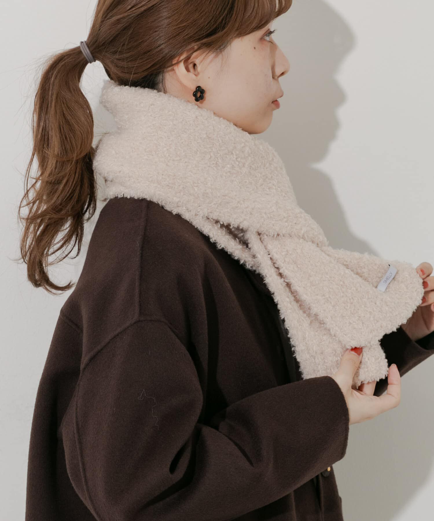 SMELLY「ボアニットマフラー」|マフラー|