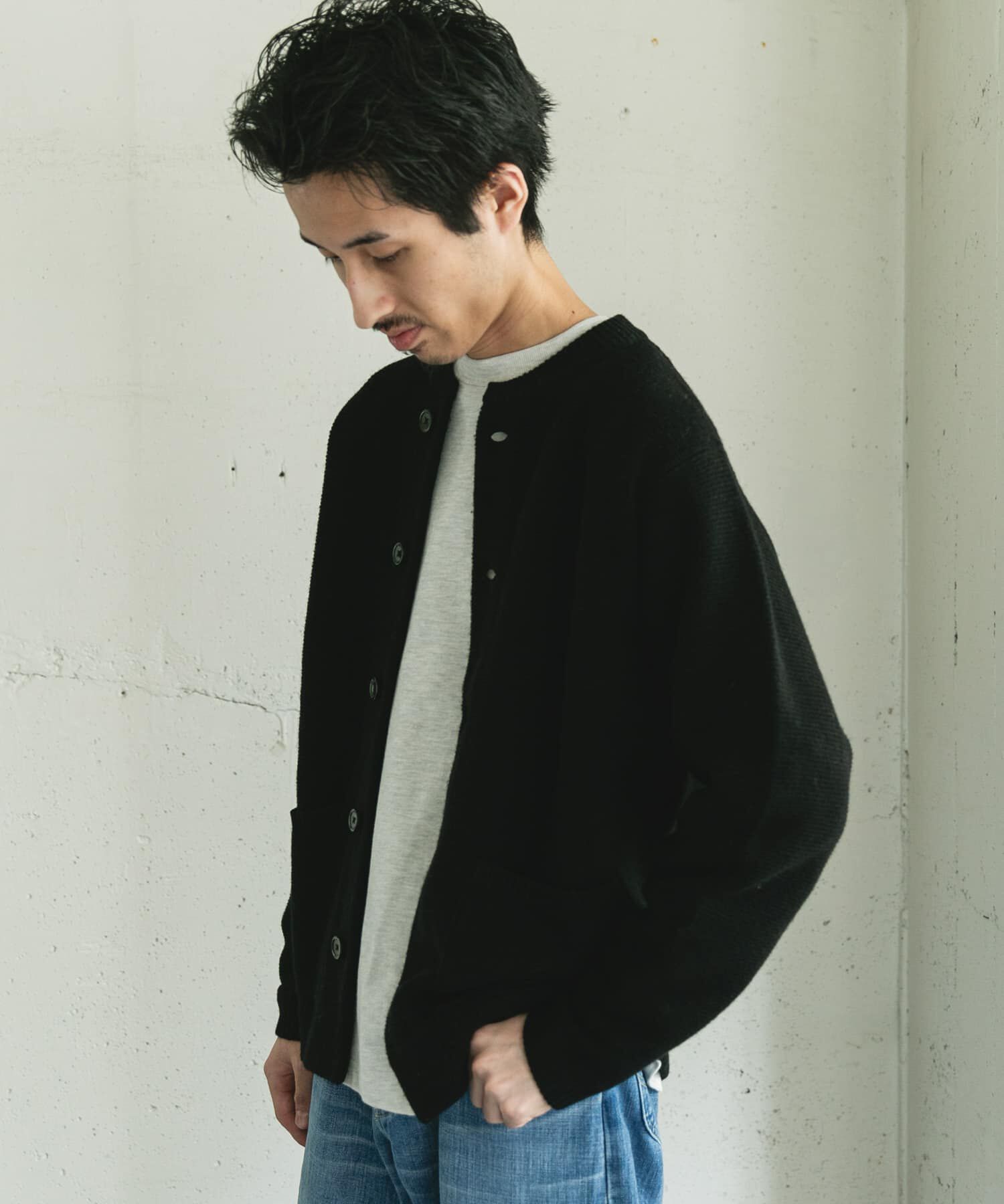 URBAN RESEARCH DOORS「ハミルトンウールガーターカーディガン」|カーディガン|