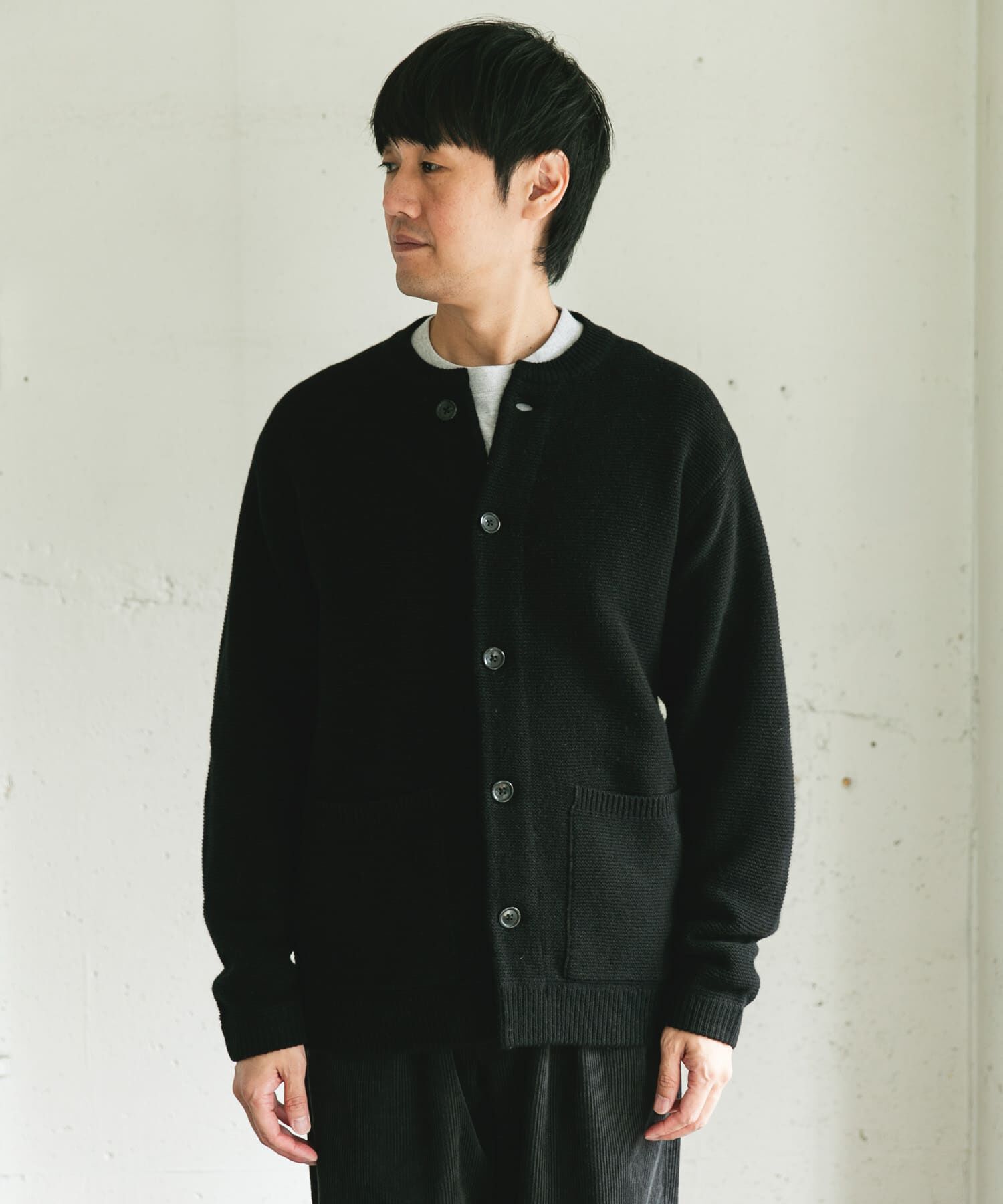 URBAN RESEARCH DOORS「ハミルトンウールガーターカーディガン」|カーディガン|