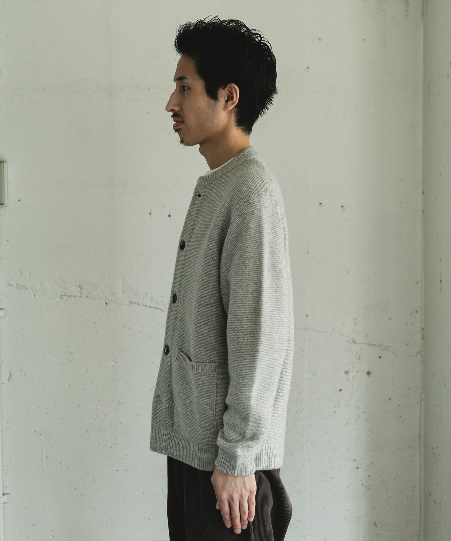 URBAN RESEARCH DOORS「ハミルトンウールガーターカーディガン」|カーディガン|