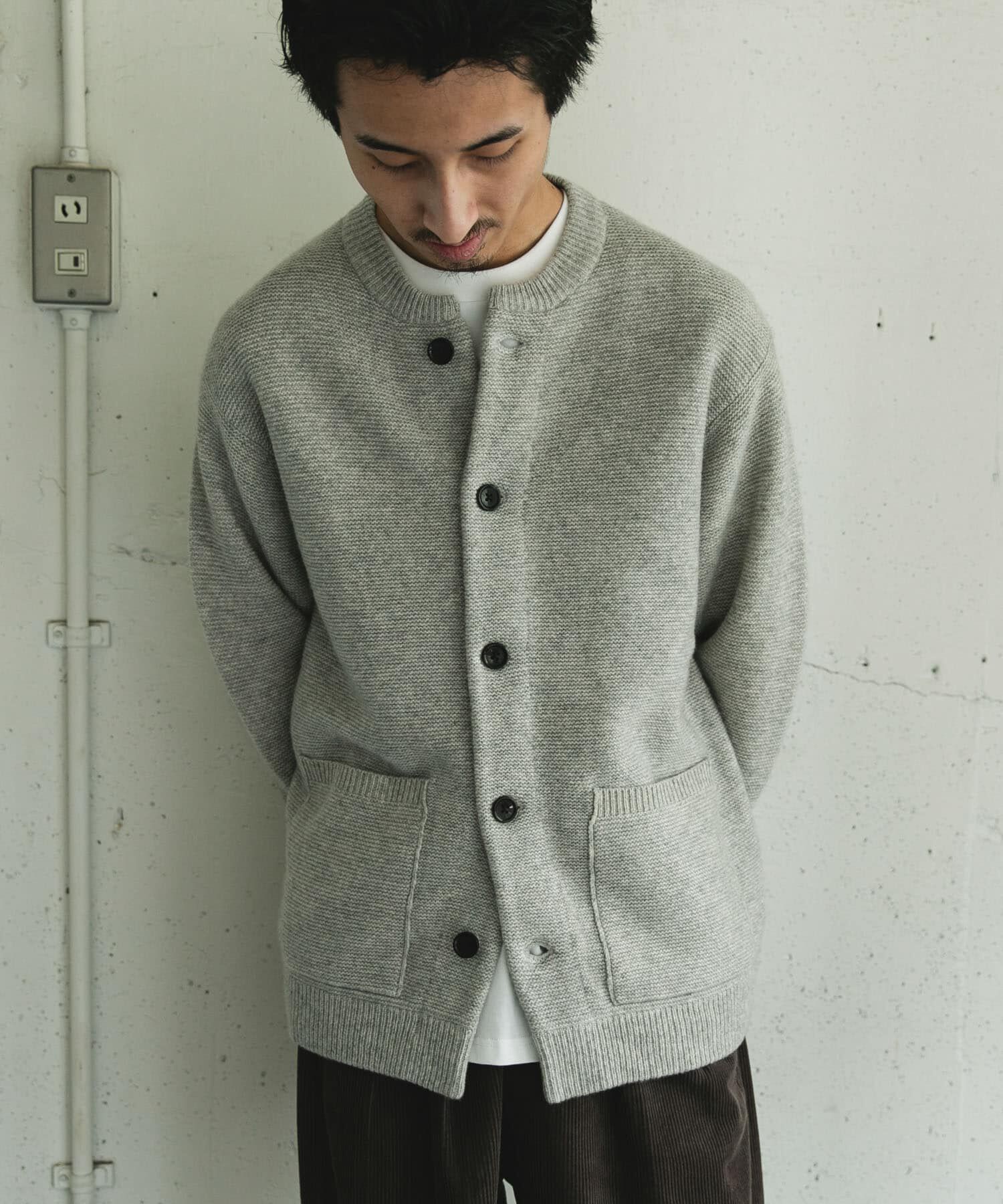 URBAN RESEARCH DOORS「ハミルトンウールガーターカーディガン」|カーディガン|