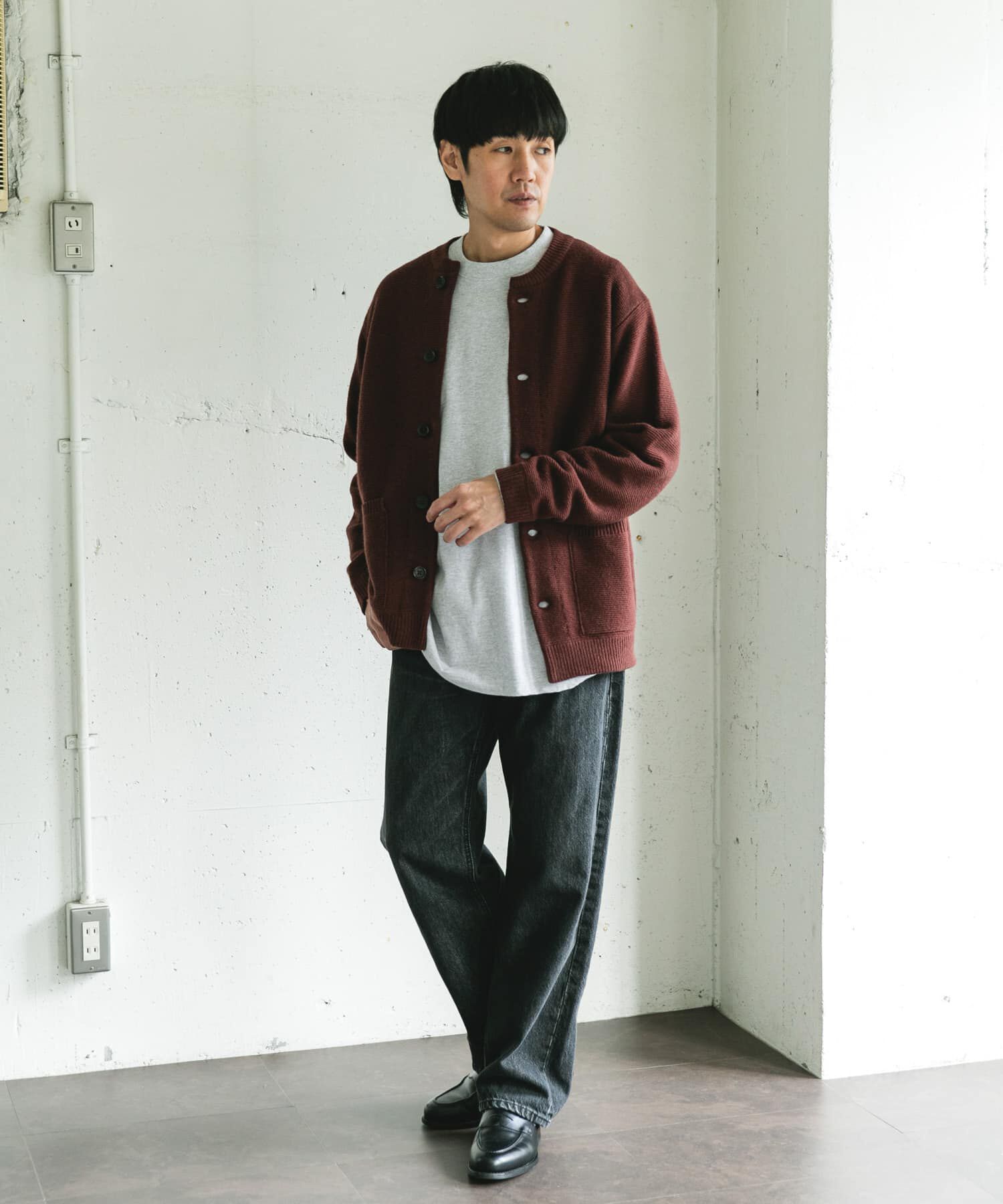 URBAN RESEARCH DOORS「ハミルトンウールガーターカーディガン」|カーディガン|