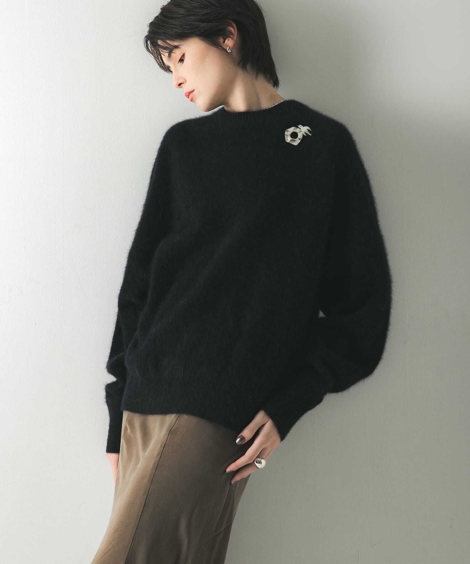 URBAN RESEARCH「FOX/CASHMEREルーズニット」|ニット・セーター|