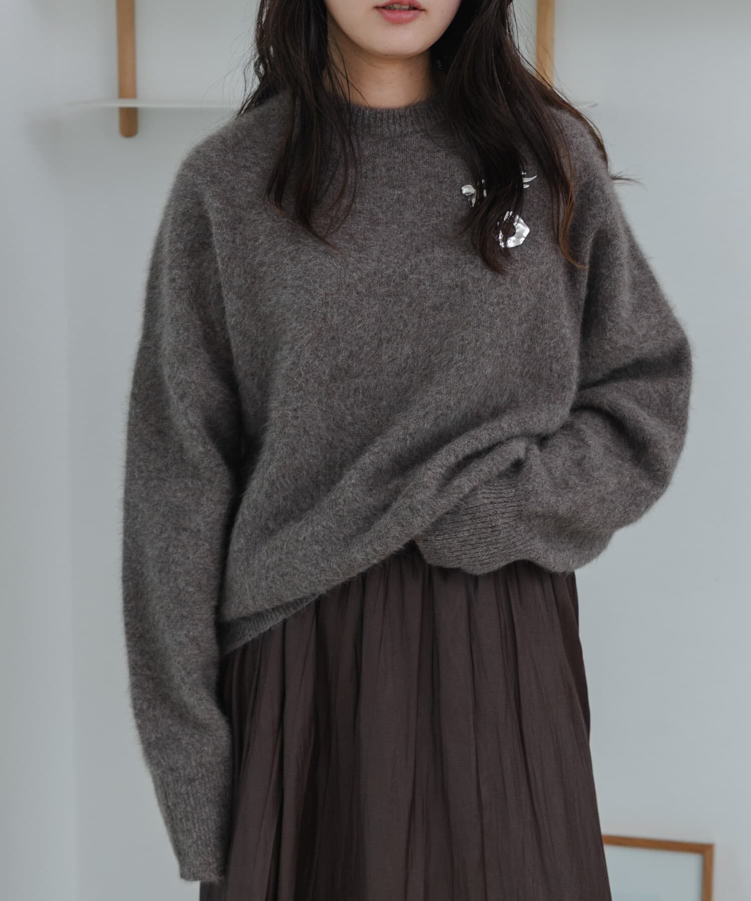 URBAN RESEARCH「FOX/CASHMEREルーズニット」|ニット・セーター|ブラウン系その他