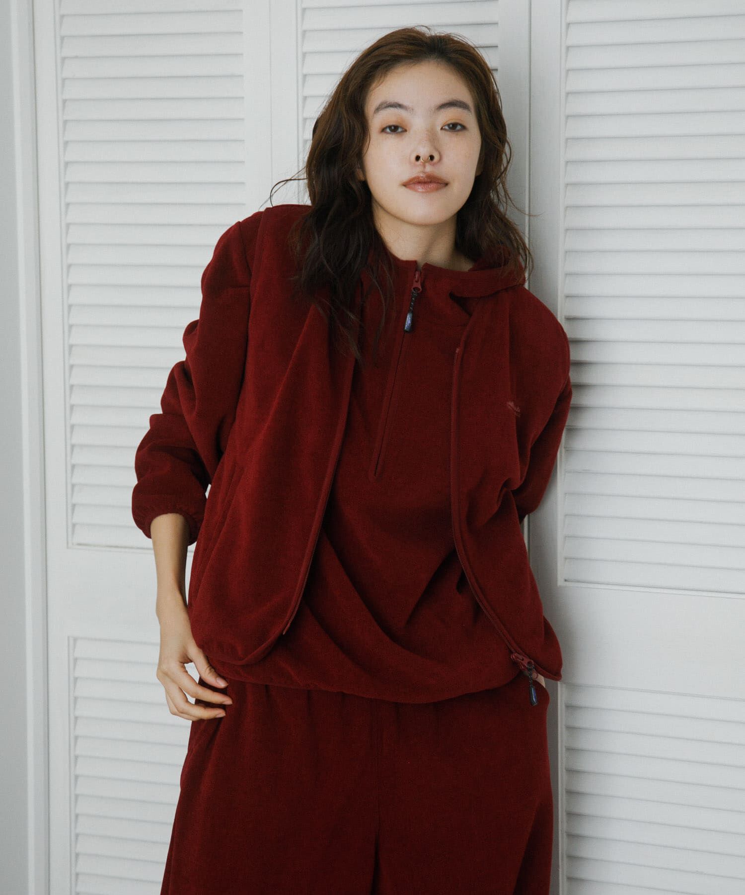 URBAN RESEARCH「『別注』THOUSAND MILE&times;URBAN RESEARCH　KNIT FREECE HF-ZIP HOODIE」|パーカー|