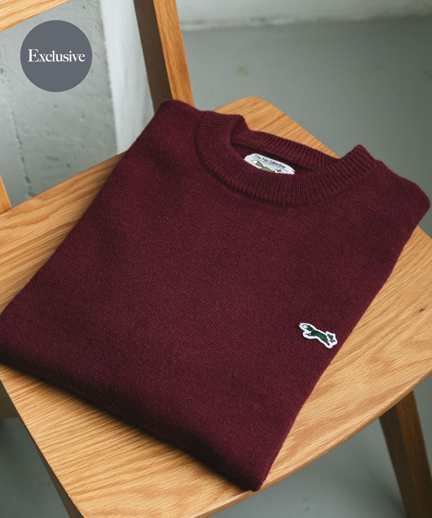 URBAN RESEARCH DOORS「『別注』PENNEYS&times;DOORS　THE FOX クルーネックスフレニット」|ニット・セーター|レッド系その他