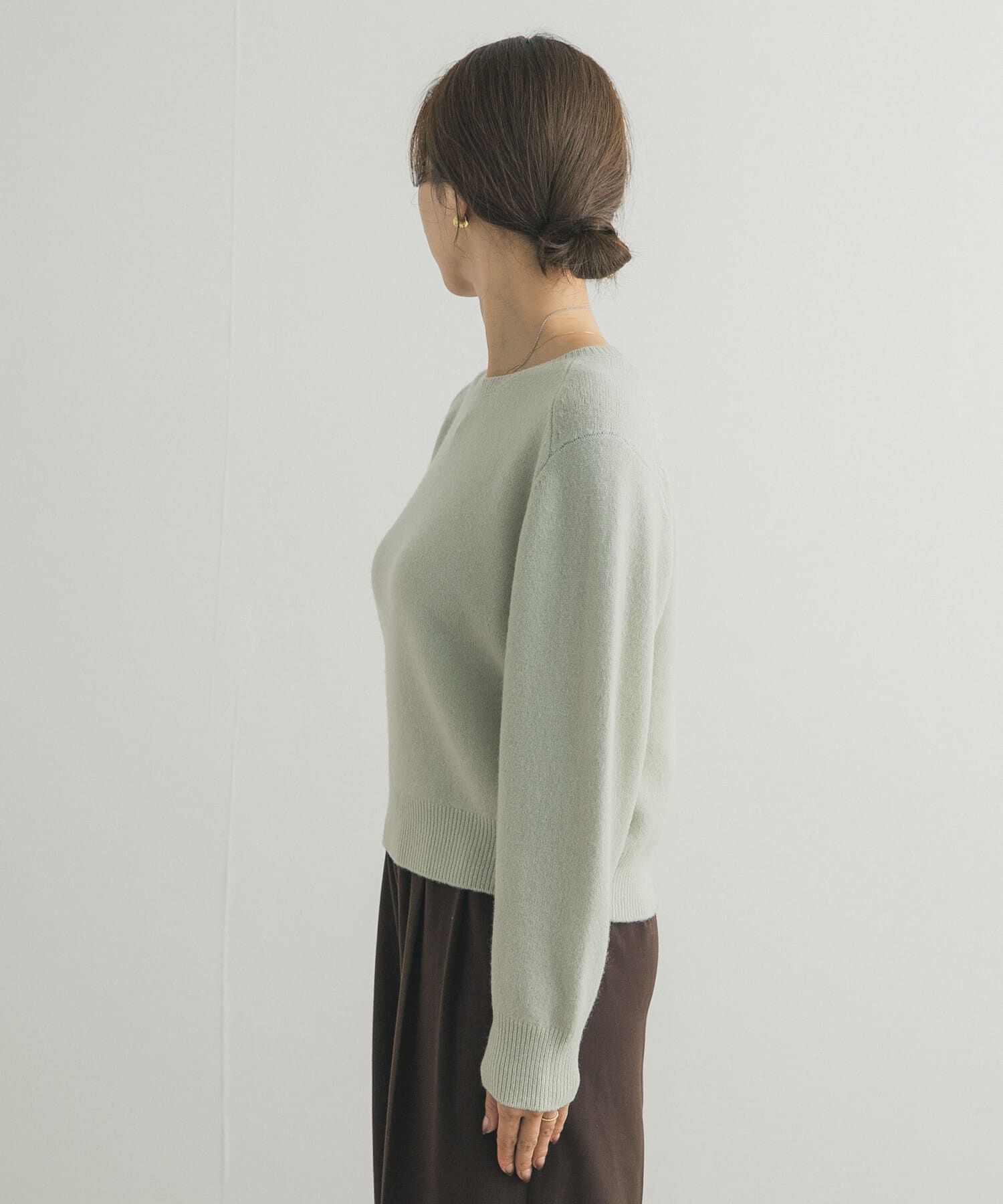 URBAN RESEARCH DOORS「ウールコンパクトクルーネックプルオーバー」|ニット・セーター|