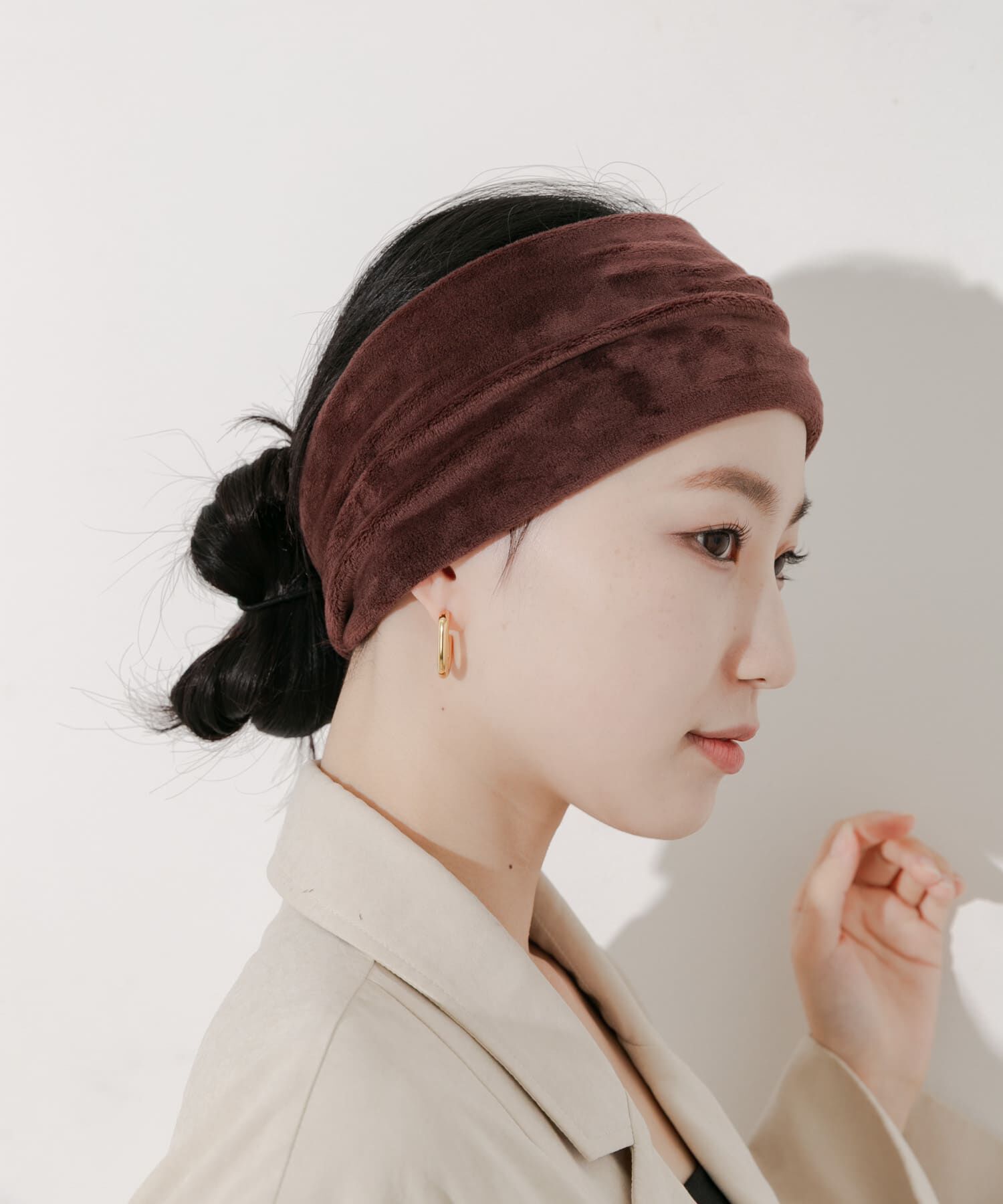 SMELLY「ベロアワイドヘアバンド」|ヘアバンド|