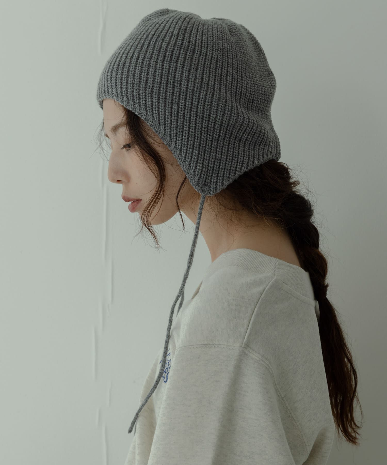 Sonny Label 「イヤーニットキャップ」|ニット帽|グレー