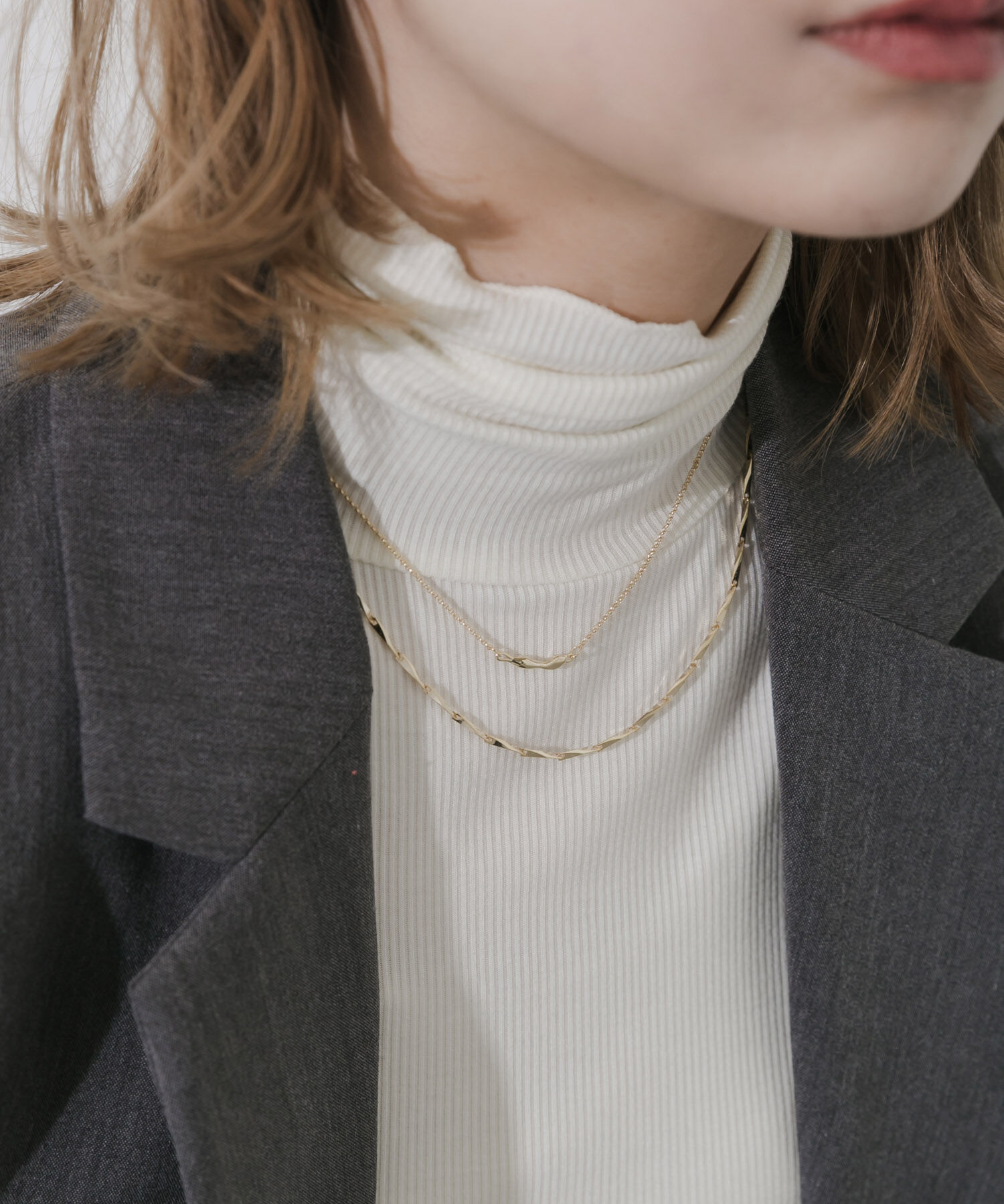 SMELLY「ニュアンストップバーチェーン2セットネックレス」|ネックレス|