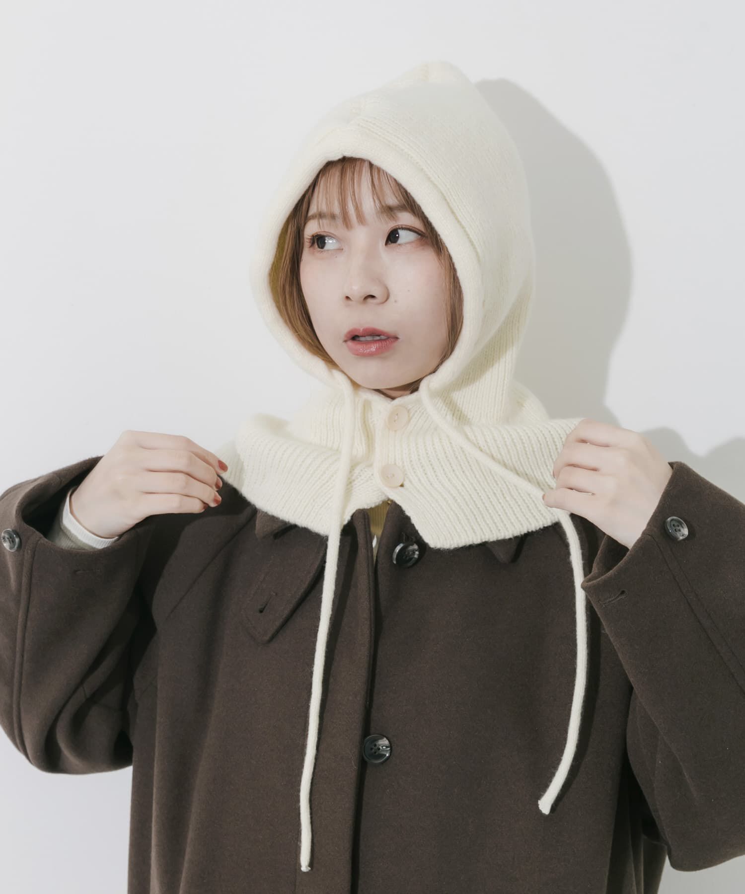 SMELLY「リブニットバラクラバ」|ニット帽|