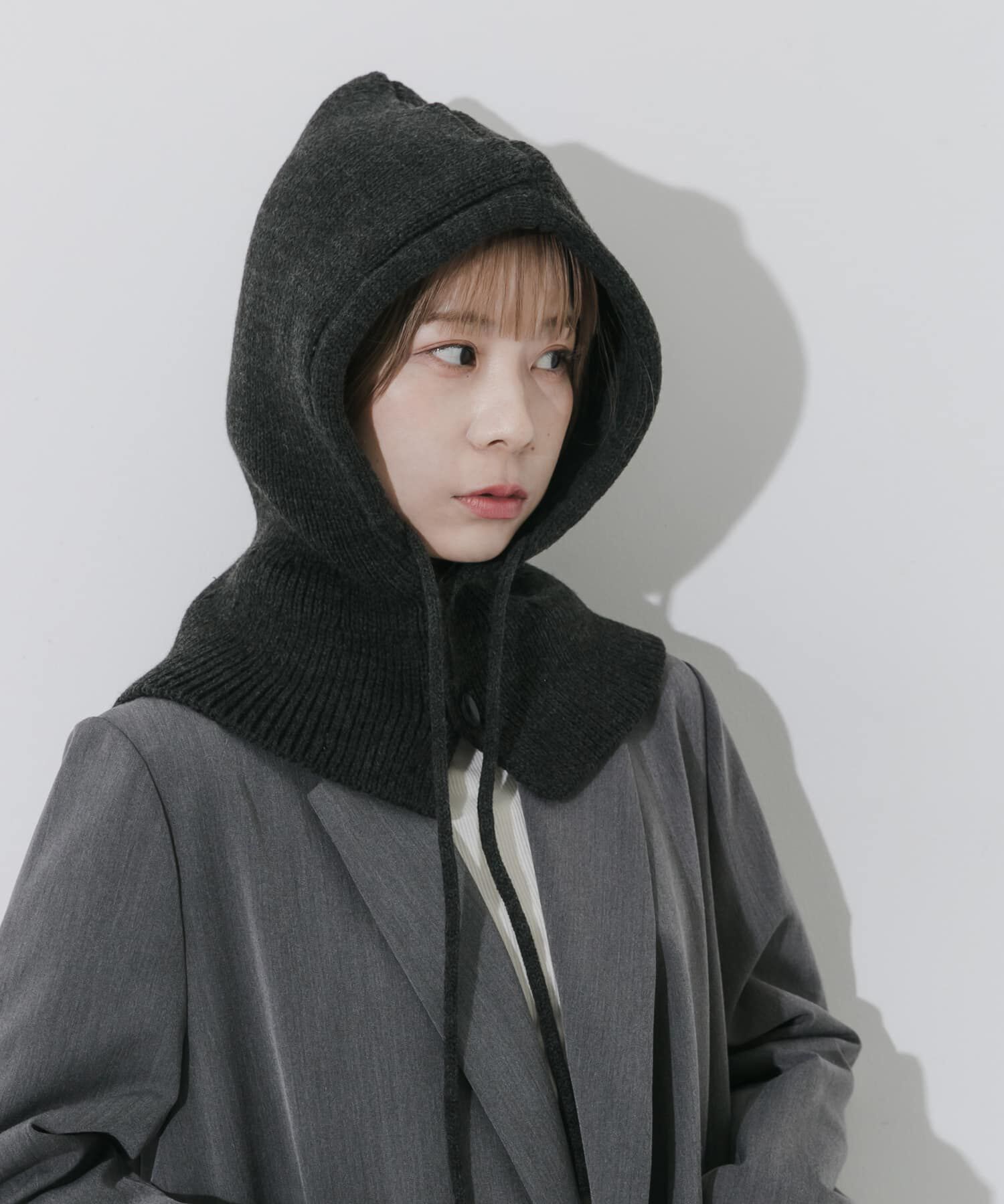 SMELLY「リブニットバラクラバ」|ニット帽|