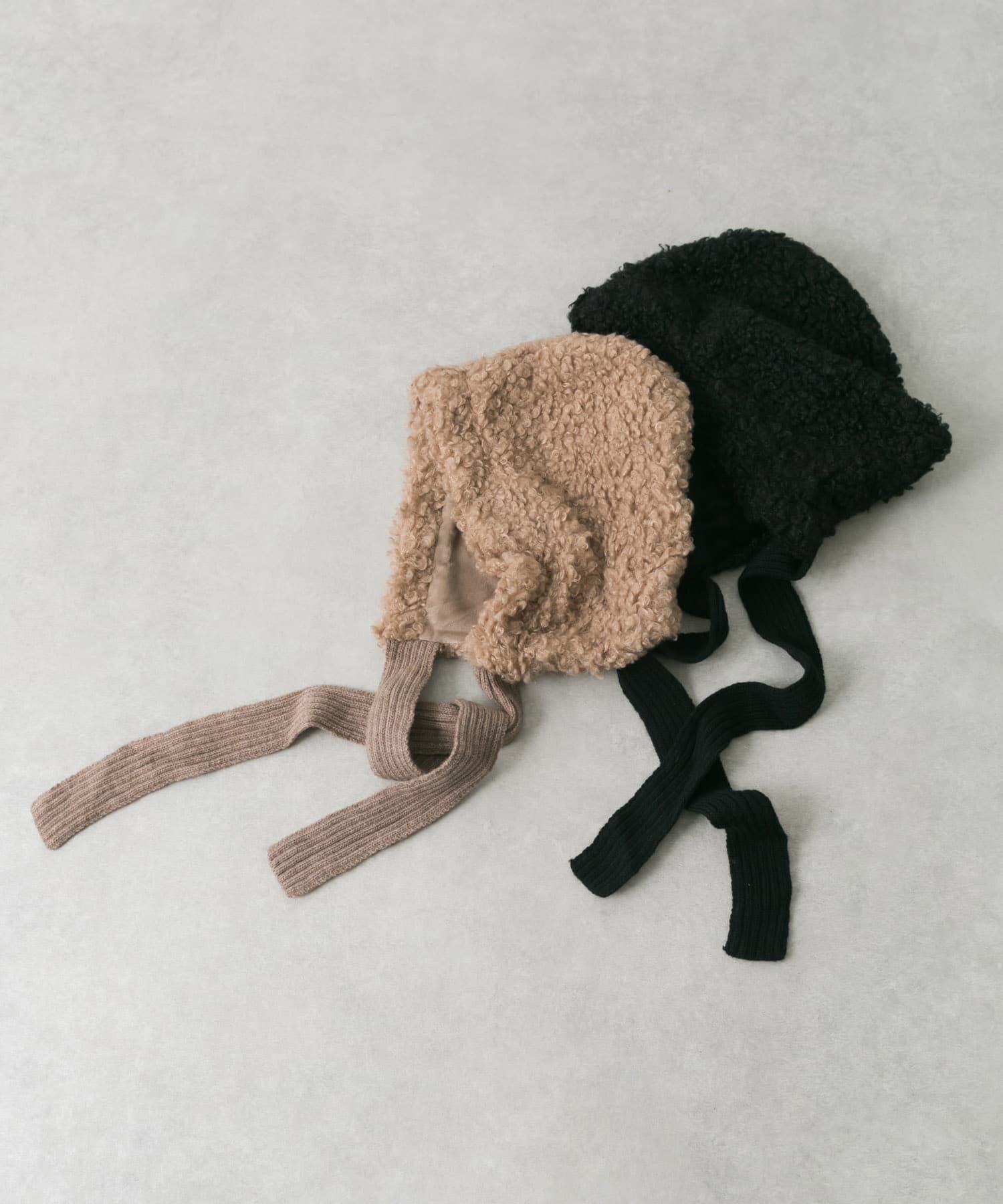 SMELLY「ループボアボンネット」|ニット帽|