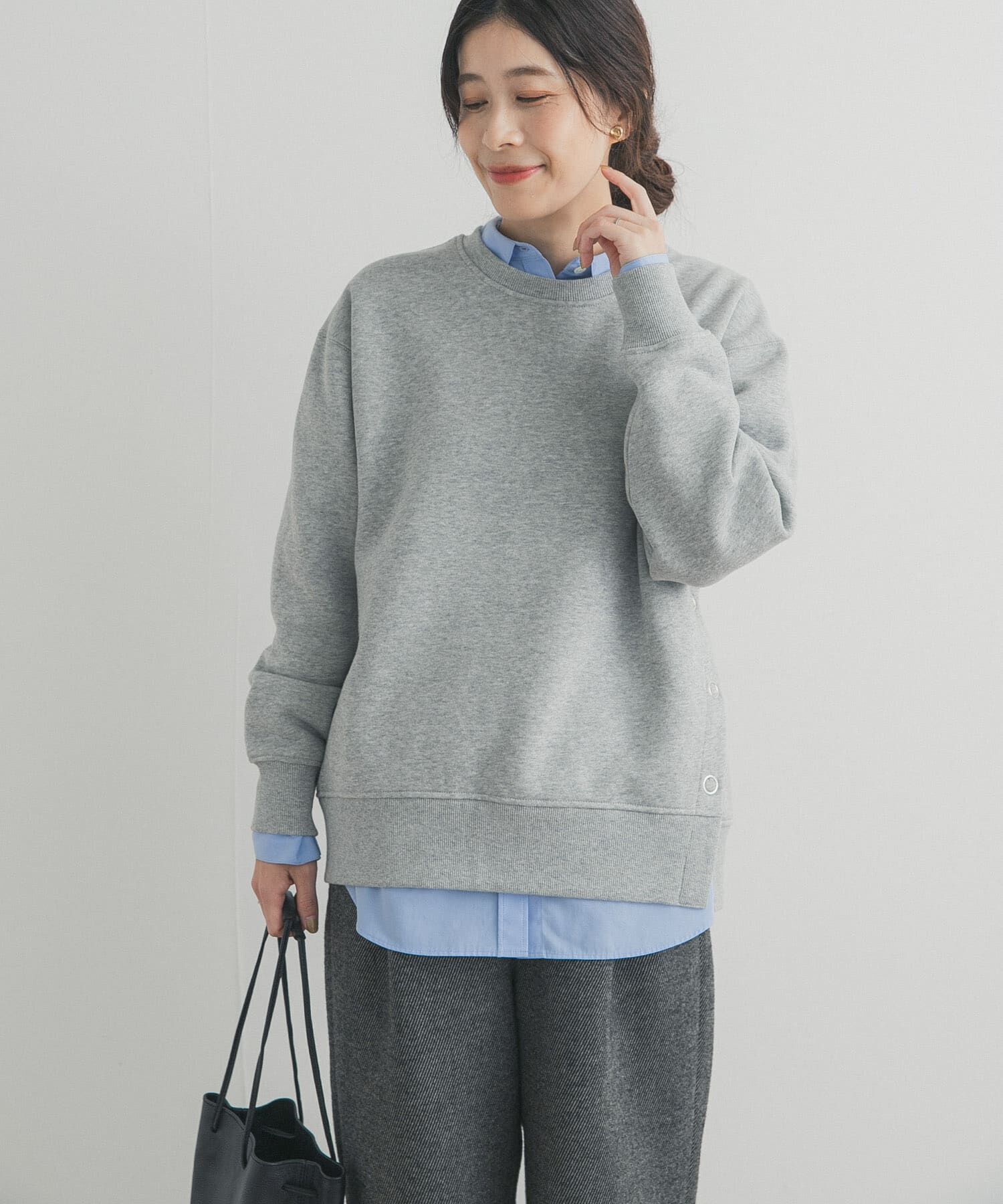 URBAN RESEARCH DOORS「『一部WEB限定カラー』『UR TECH』裏起毛サイド釦スウェット」|スウェット・ジャージ|