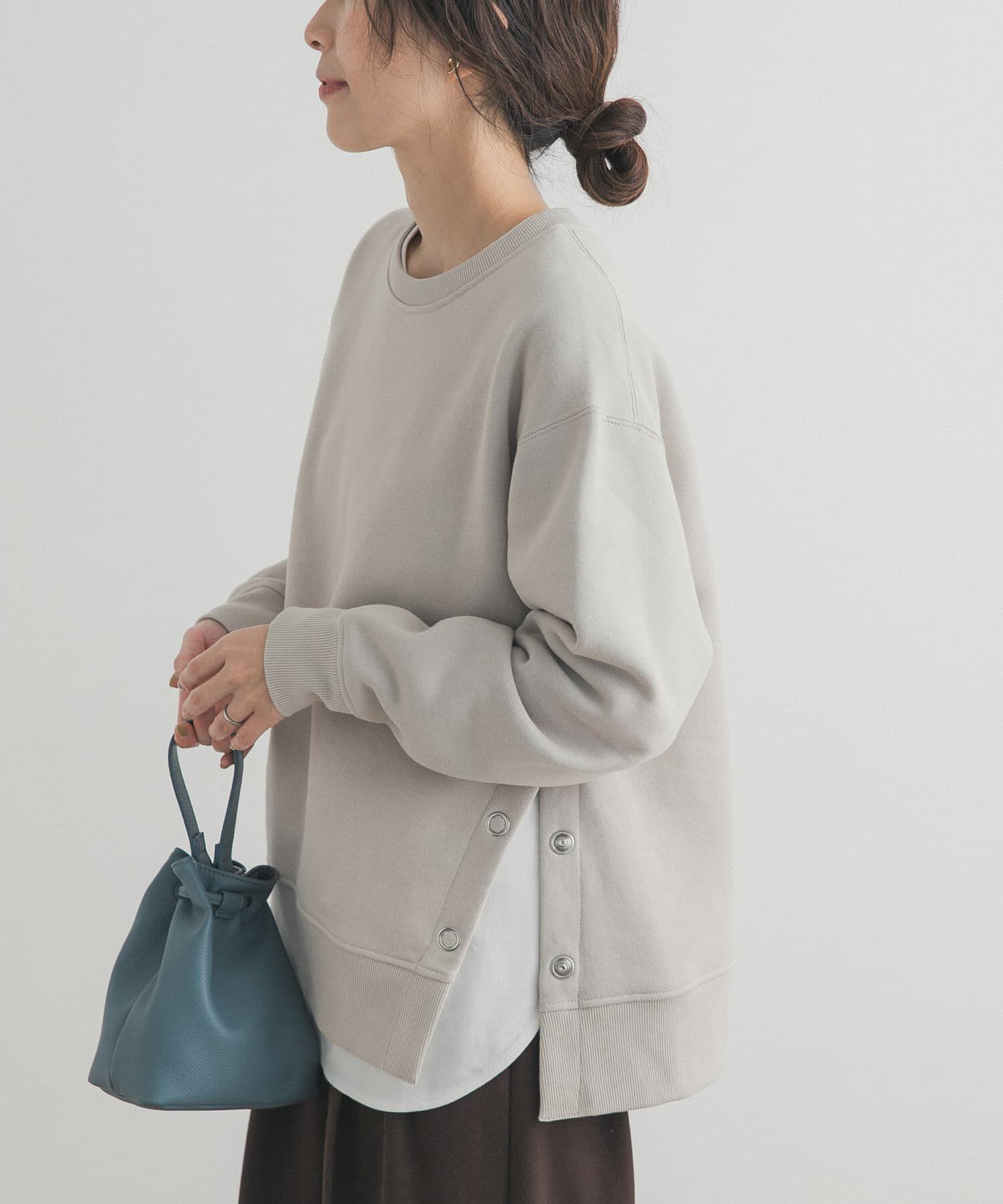 URBAN RESEARCH DOORS「『一部WEB限定カラー』『UR TECH』裏起毛サイド釦スウェット」|スウェット・ジャージ|ベージュ系その他