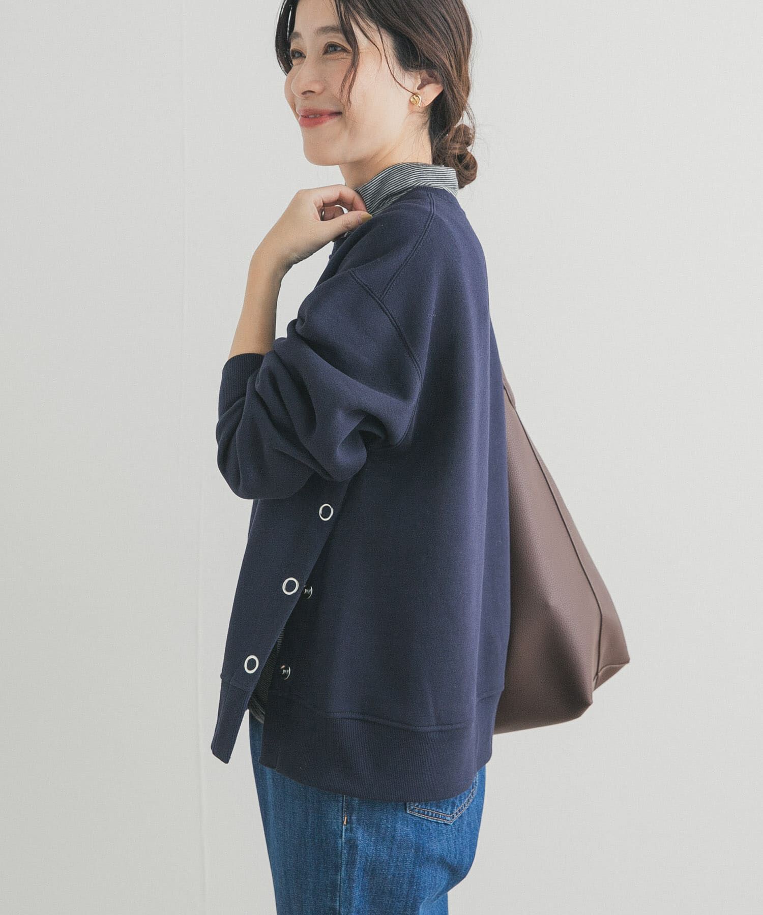 URBAN RESEARCH DOORS「『一部WEB限定カラー』『UR TECH』裏起毛サイド釦スウェット」|スウェット・ジャージ|